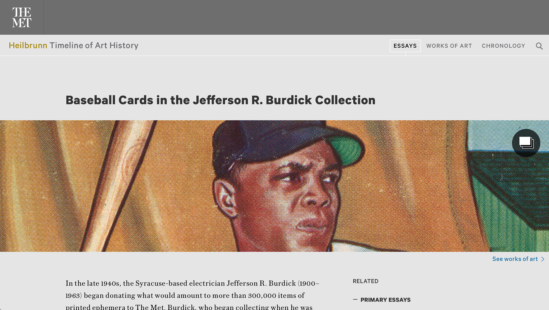 The gallery on the current "ESSAYS" page