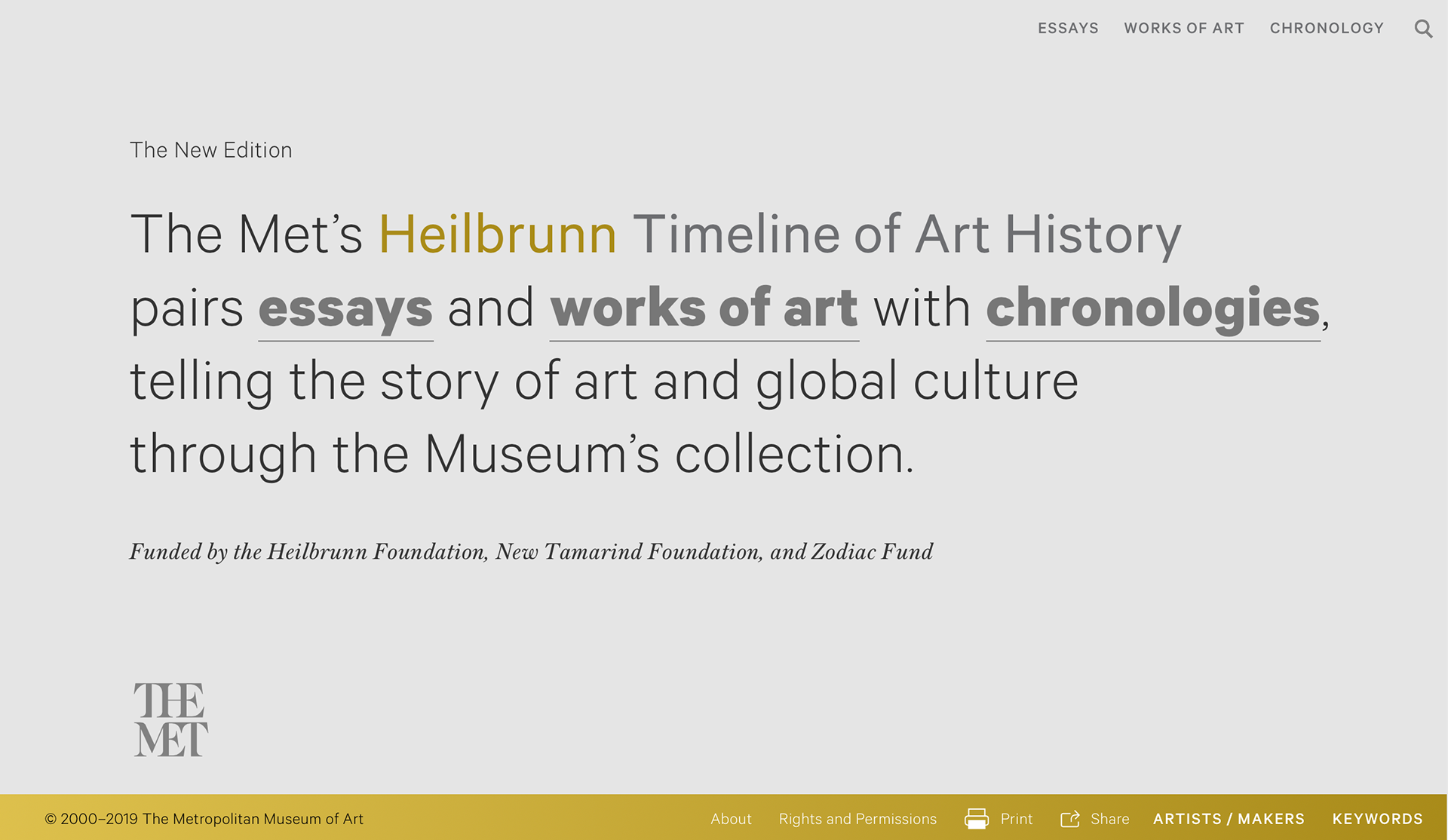 The current homepage