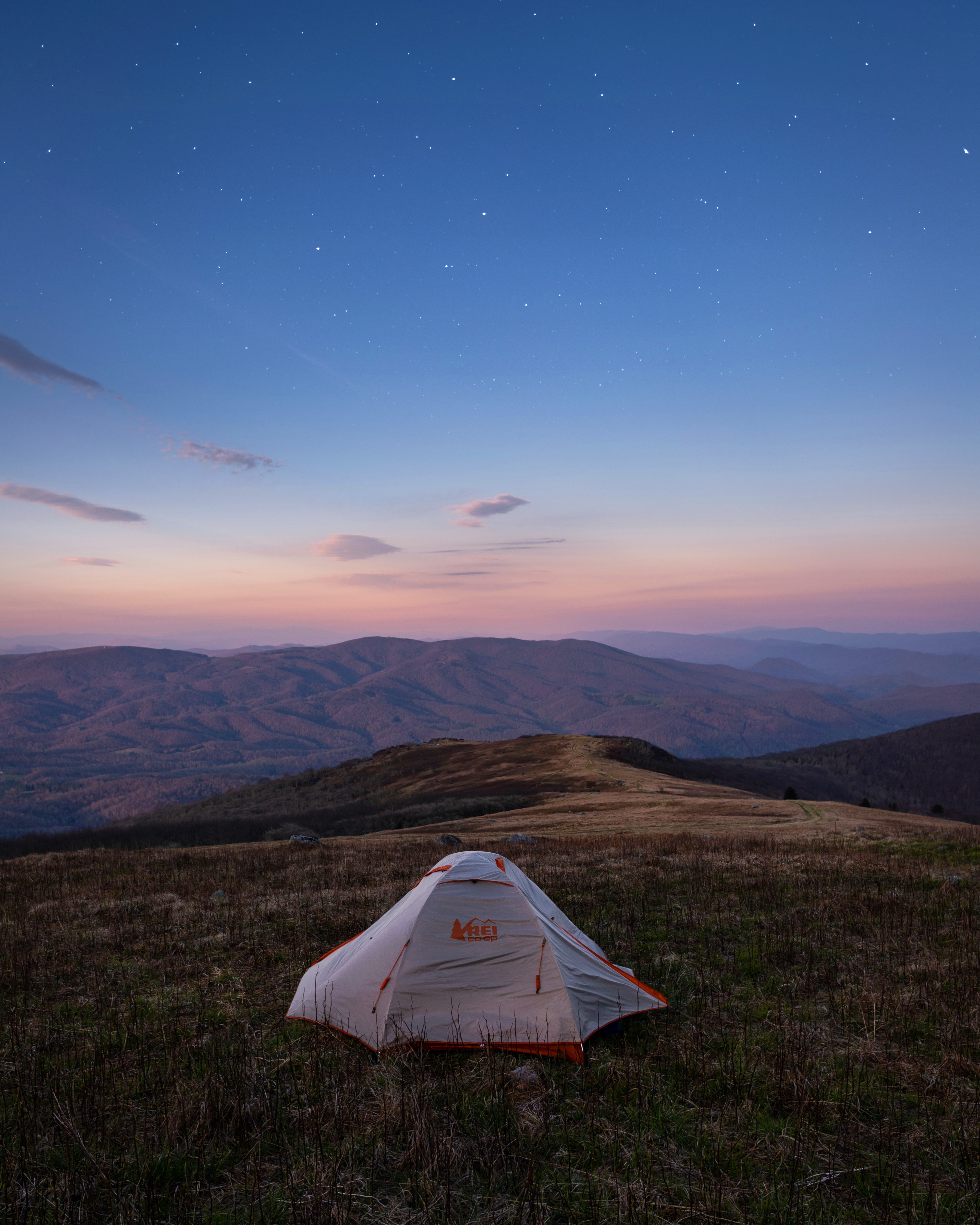 Camping by the AT on Whitetop Mountain, VA