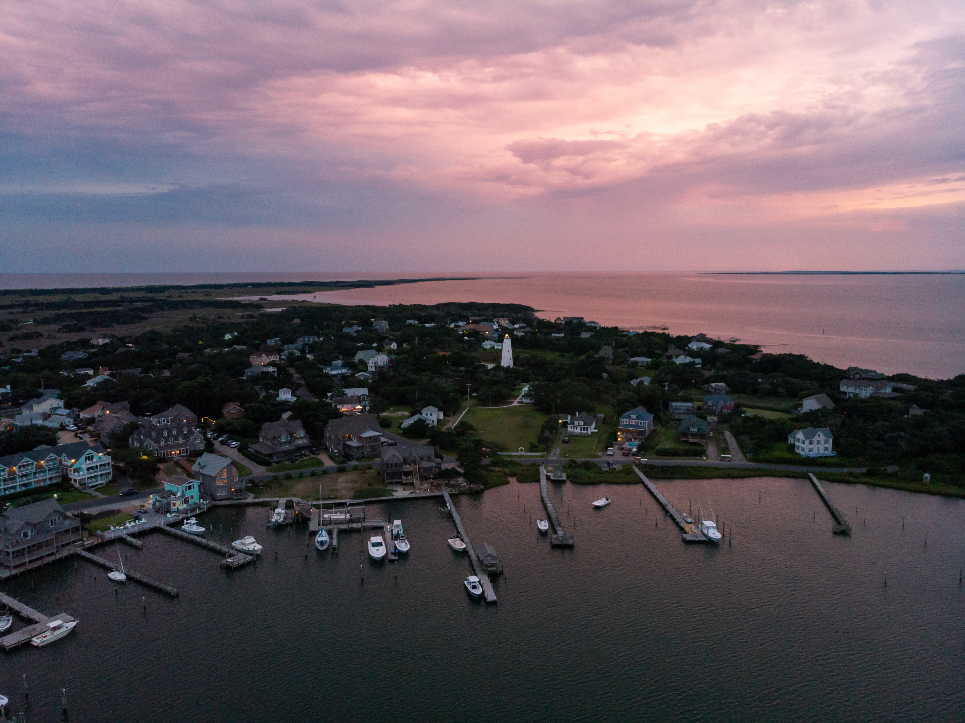 Sunset over Ocracoke Harbor