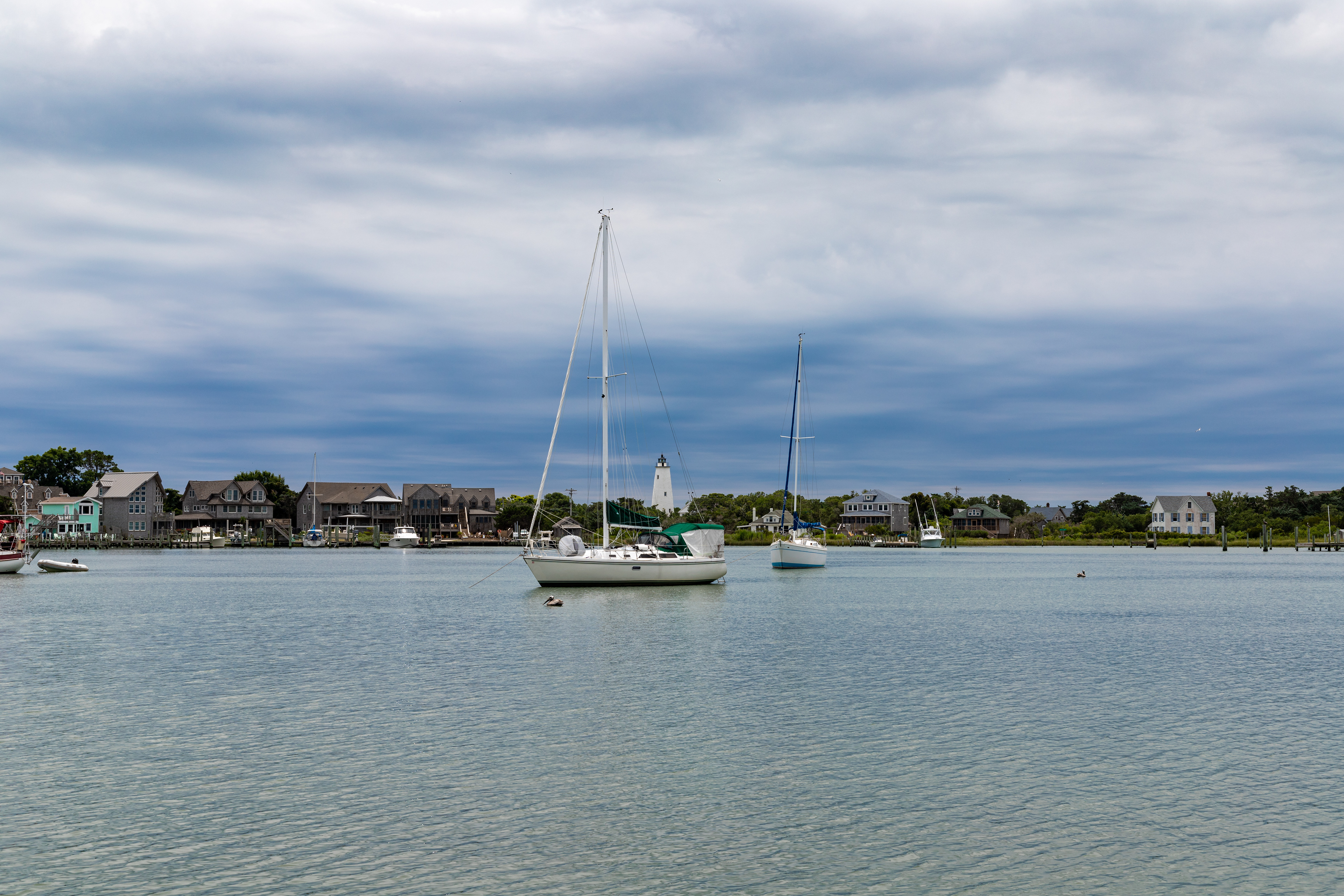 Anchored Vessels in Ocracoke Harbor