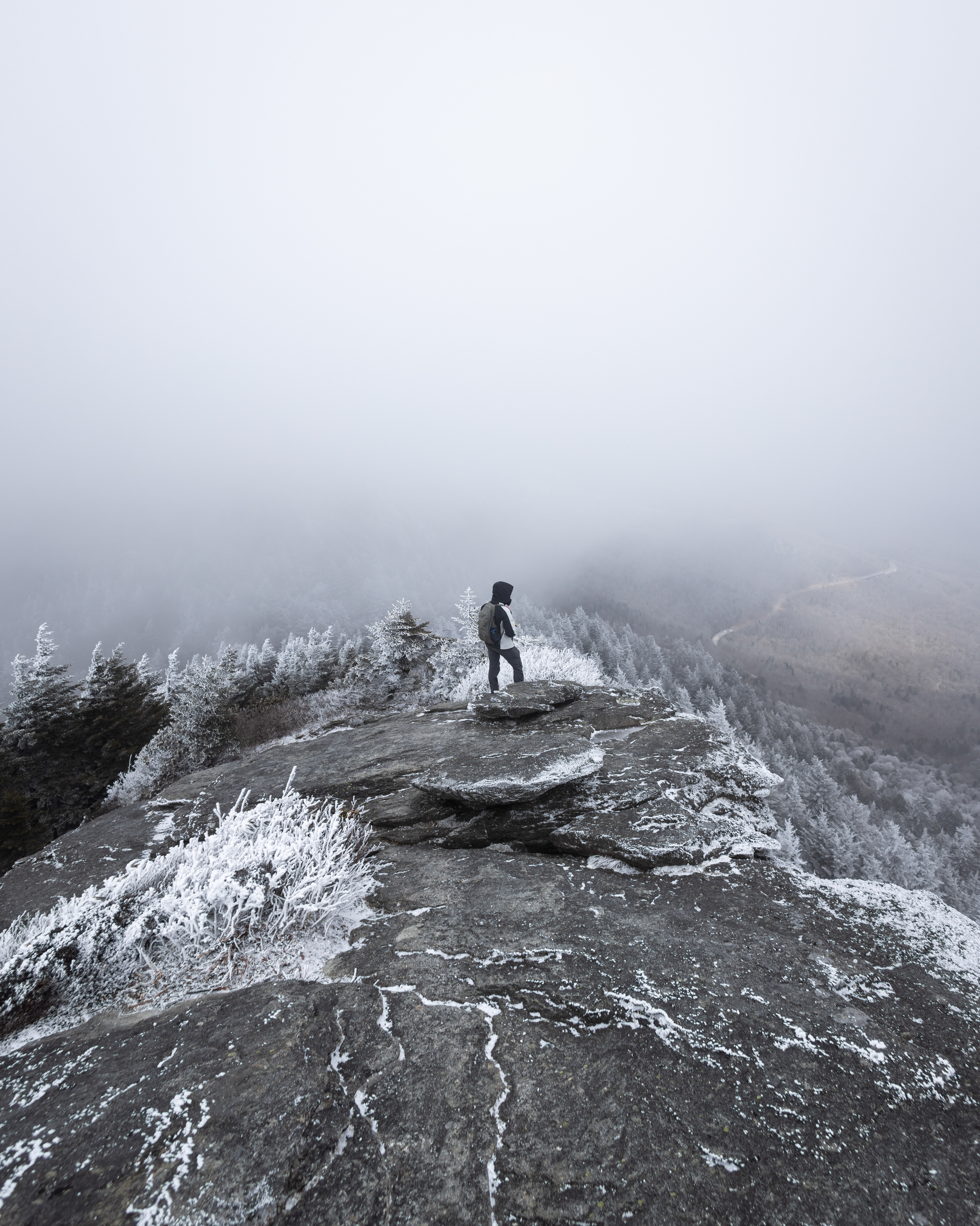 Hiking at Grandfather Mountain in the Brutal Cold, Avery Co.