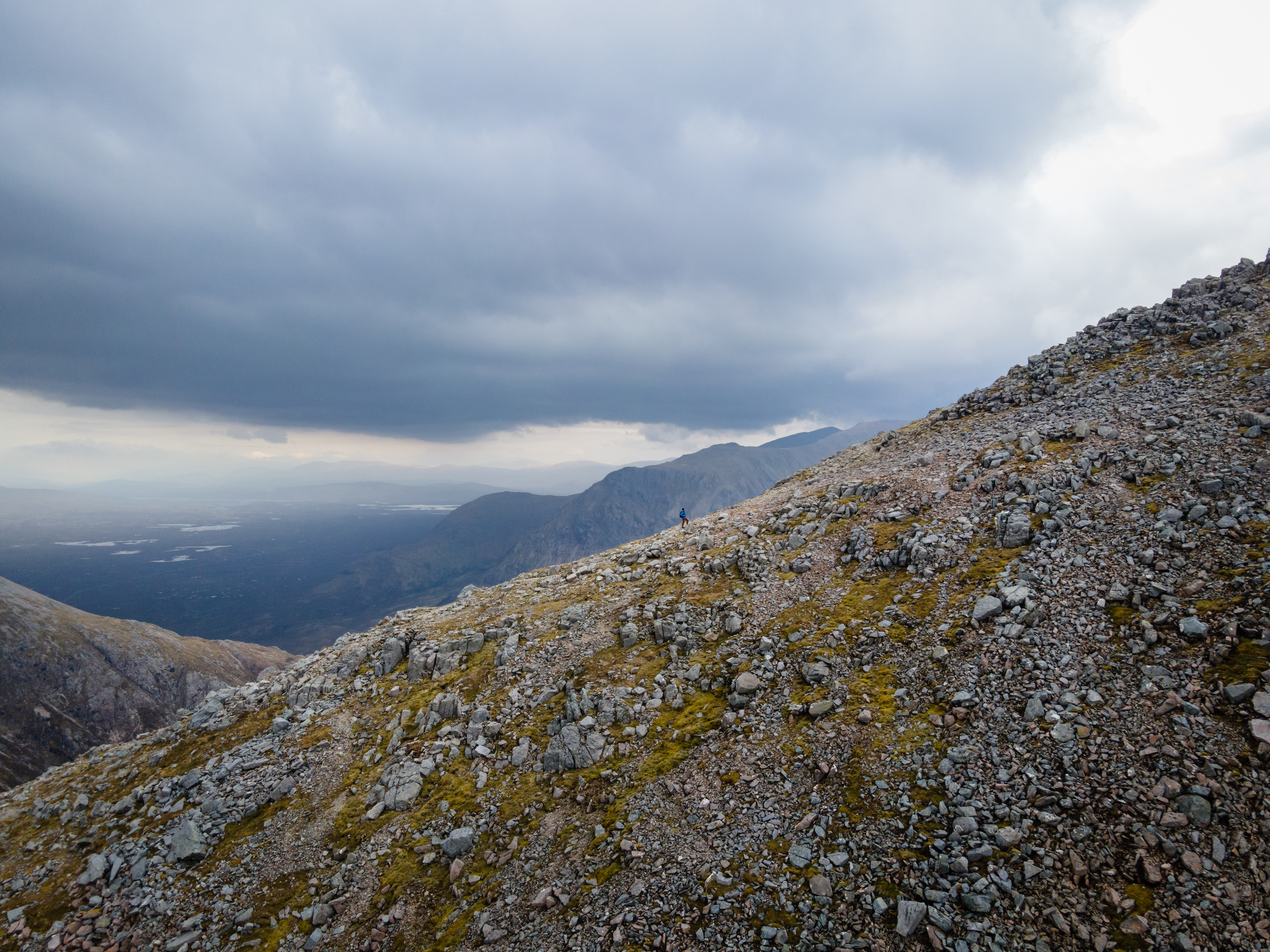 Hiking up Stob na Doire on Buachaille Etive Mòr, Glencoe
