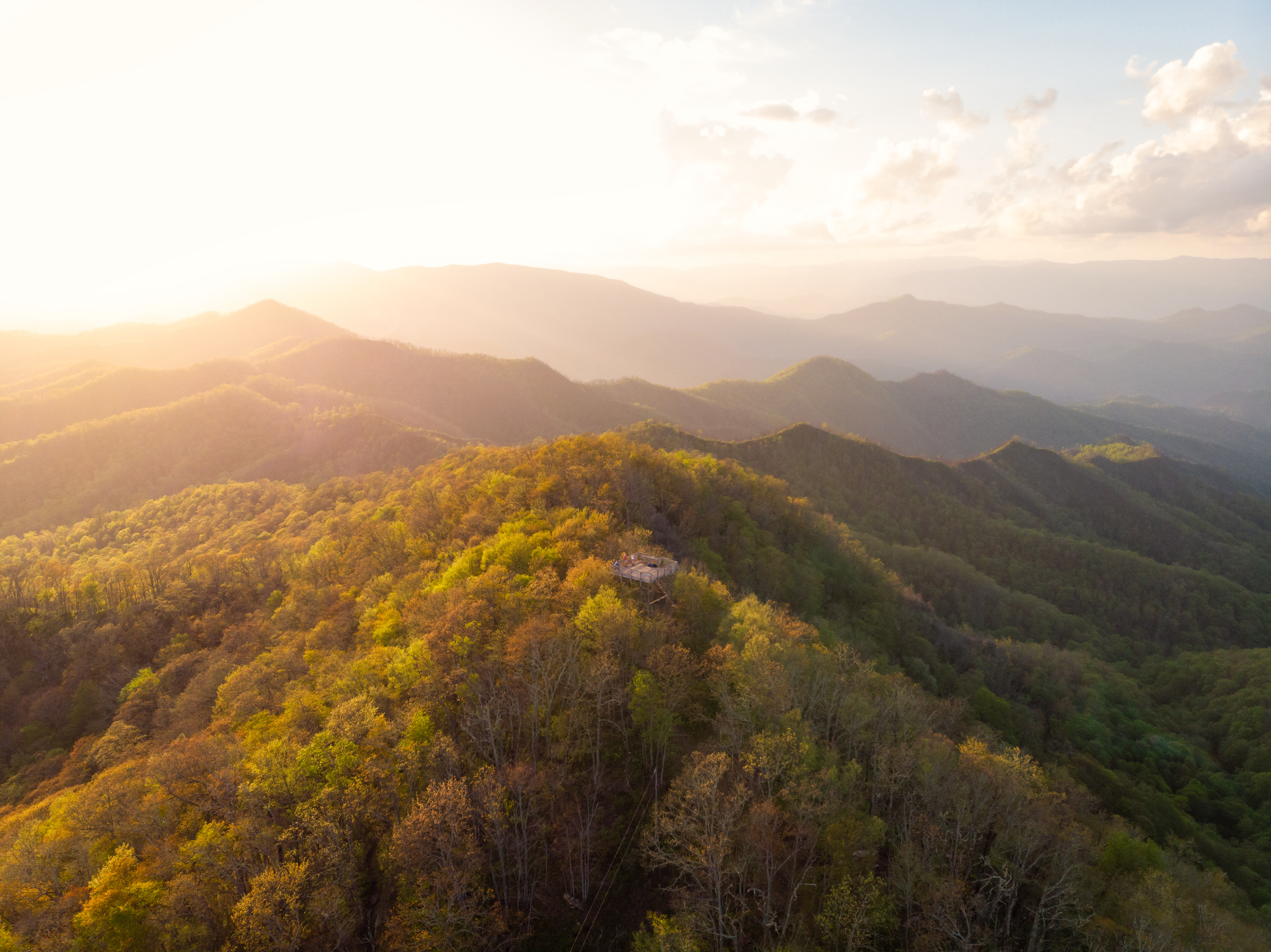 Sunset over Wesser Bald, Macon Co.