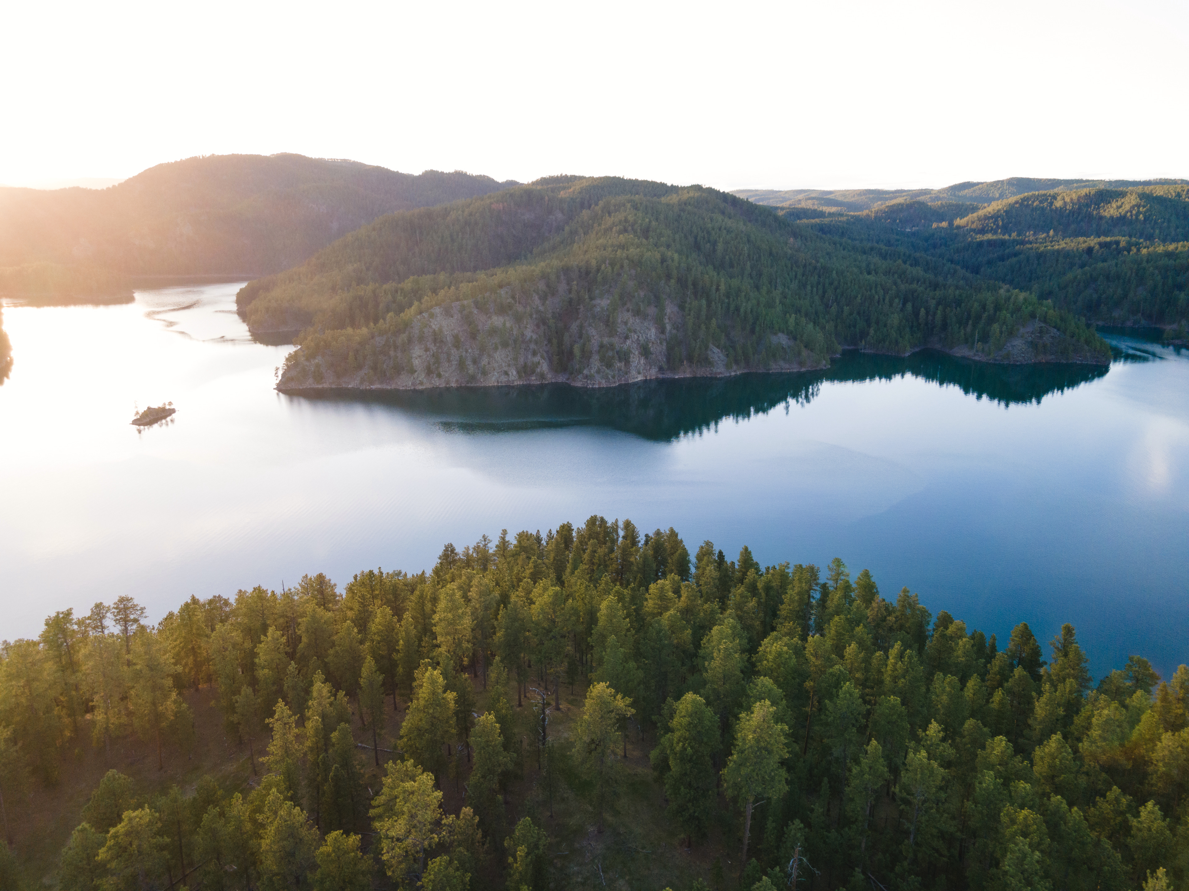 Golden Hour over Pactola Lake in the Black Hills, SD