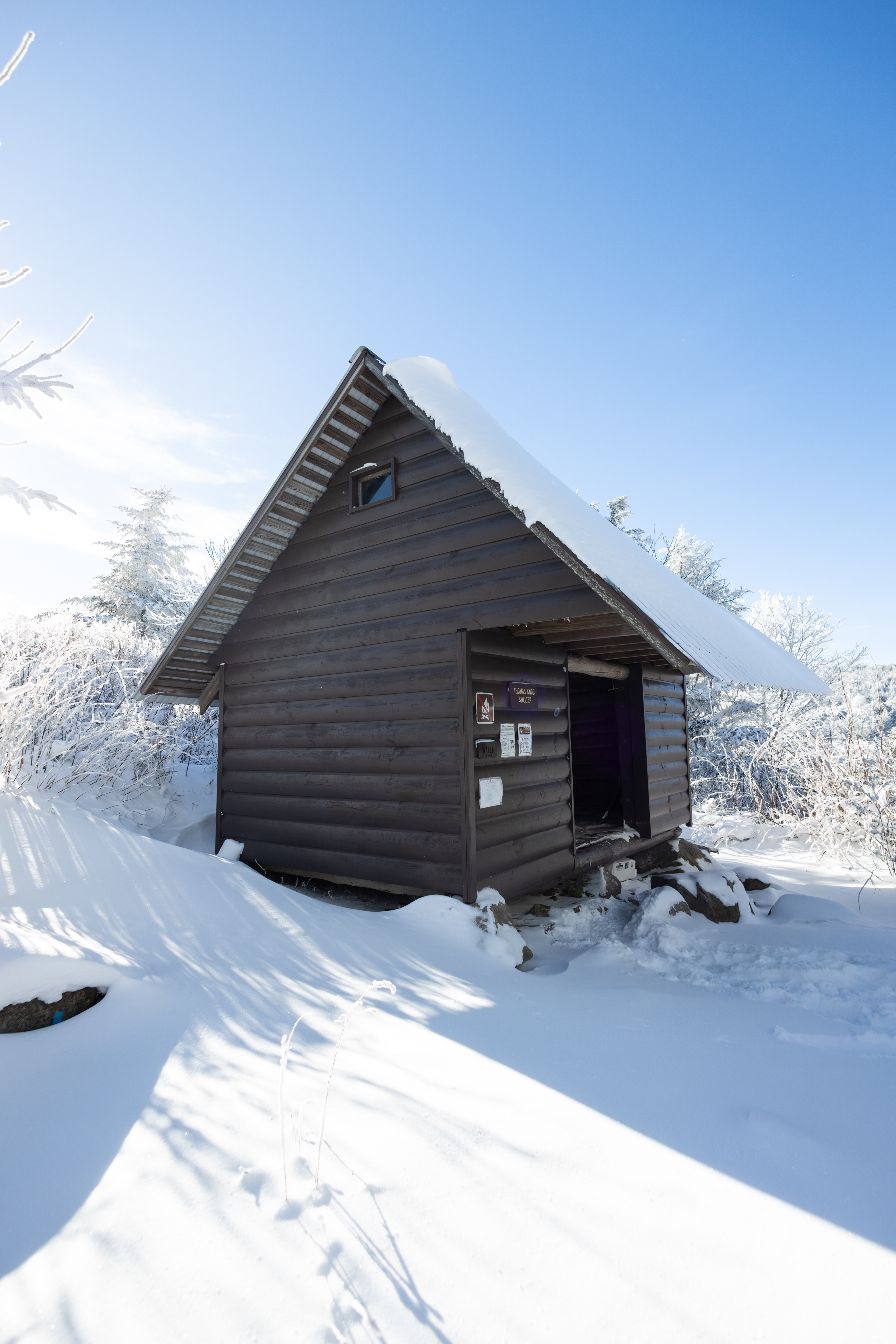 Appalachian Trail Shelter in the Snow, Mount Rogers, VA