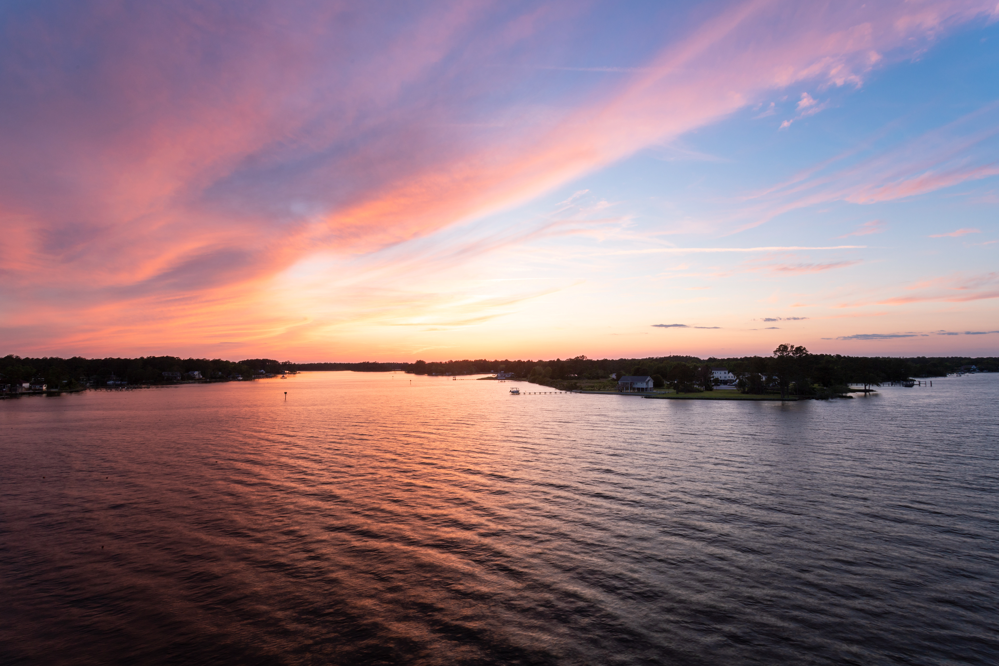 Sunset over Greens Creek, Oriental