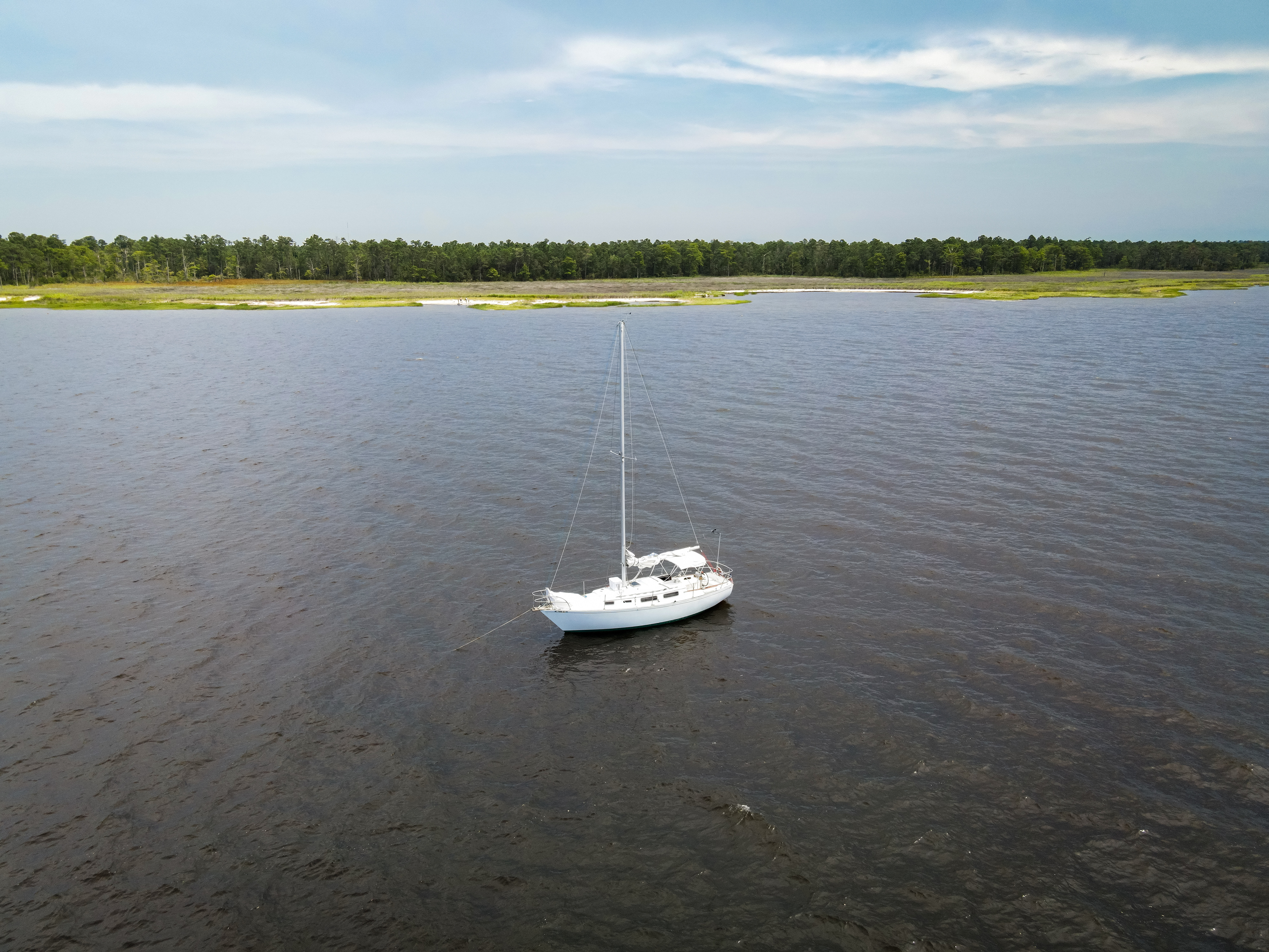 Sailboat Anchored on the Neuse