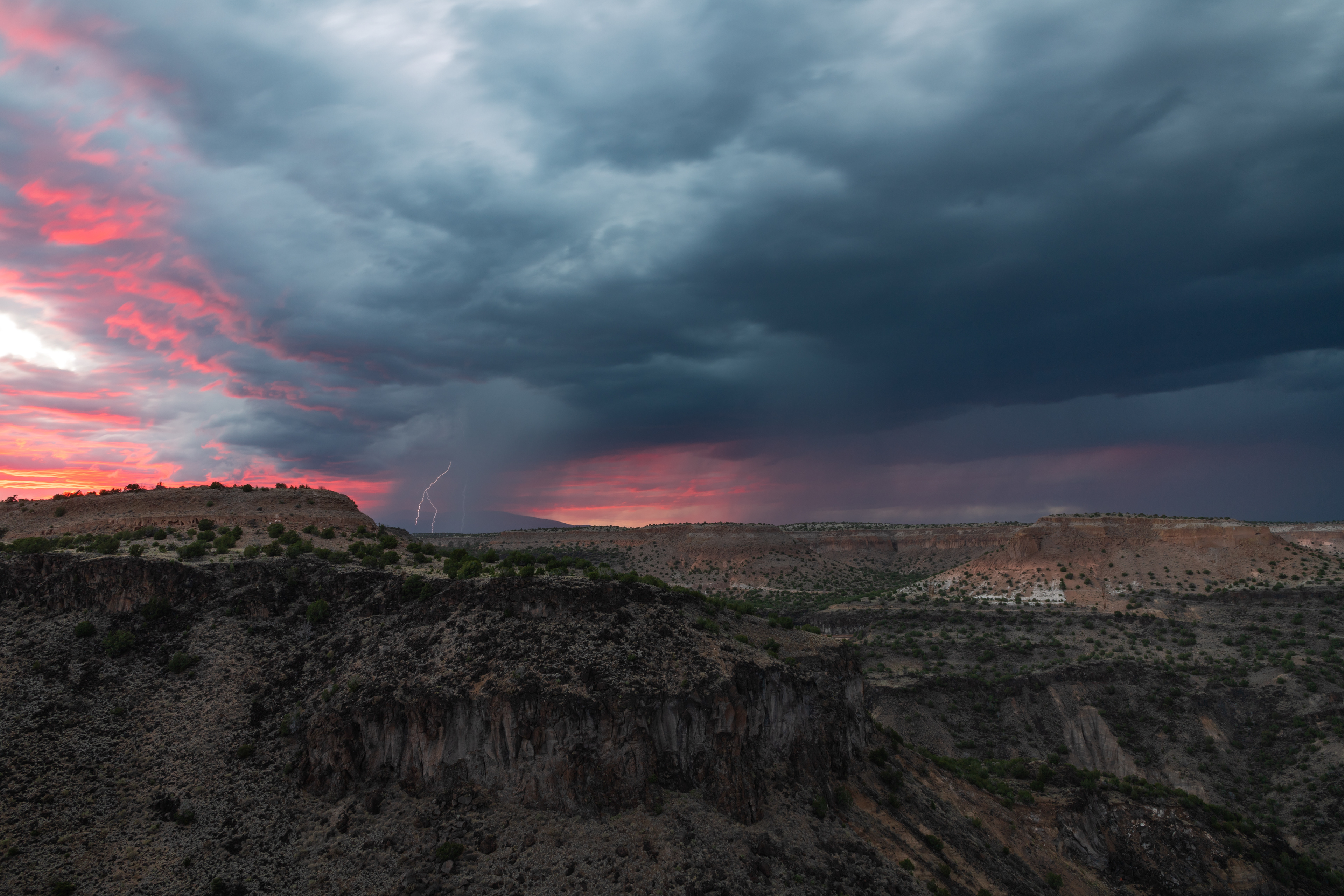 Thunderstorm at Sunset in White Rock, NM