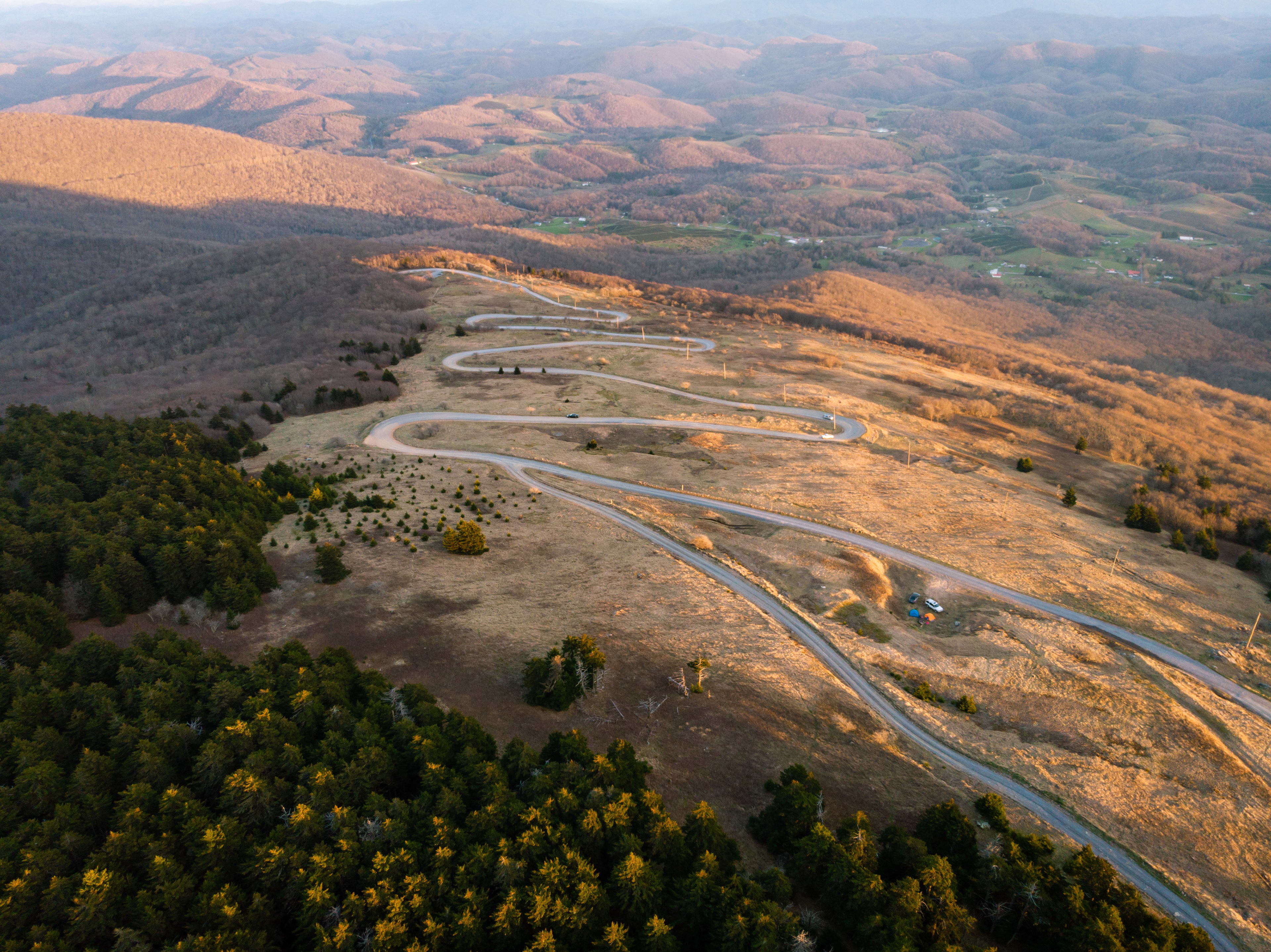Winding Road up to Whitetop Mountain, VA