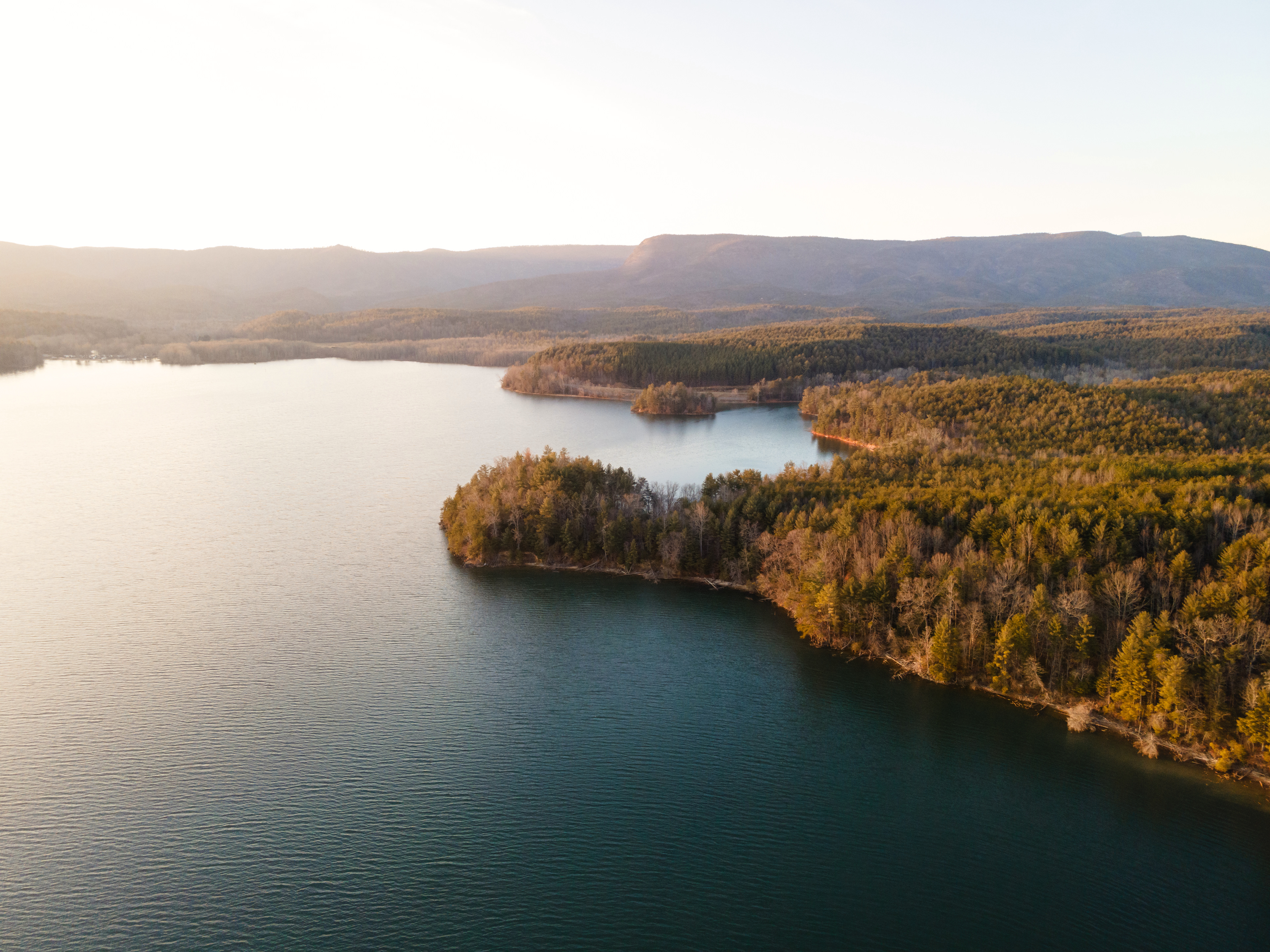 Golden Hour over Lake James, Burke Co.