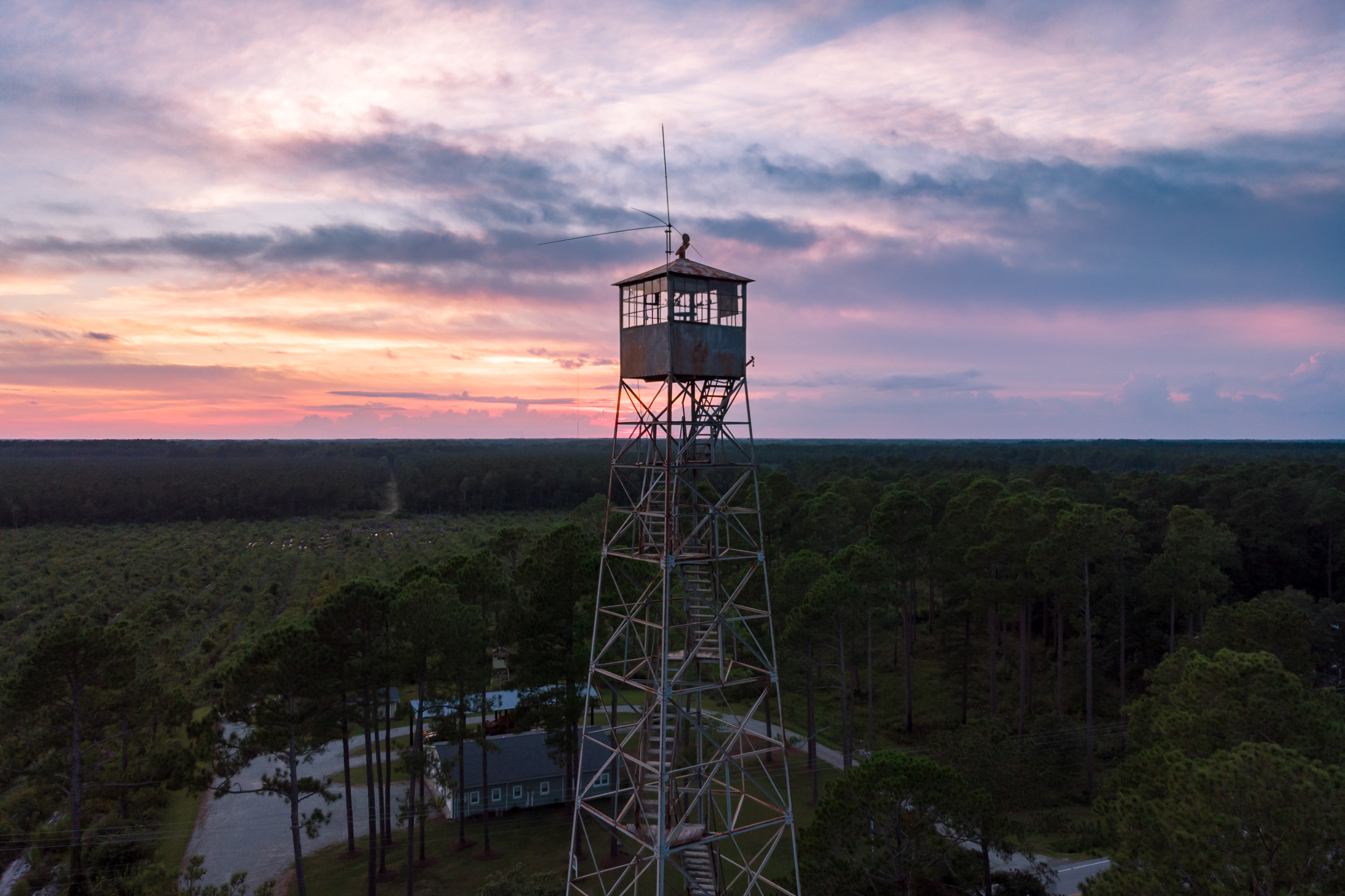 Sunset over Pamlico Co. Fire Tower