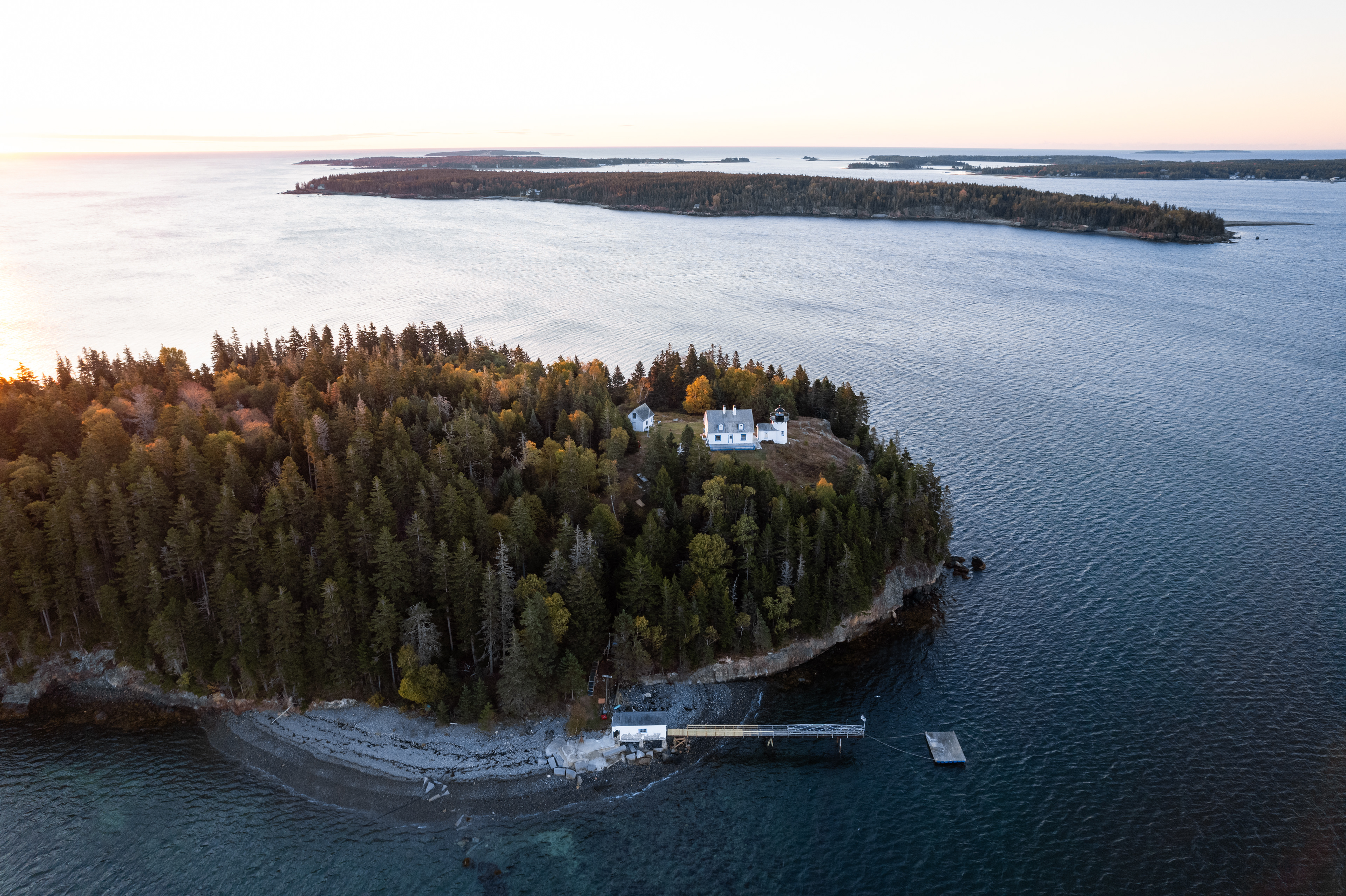 Sunrise at Bear Island Light