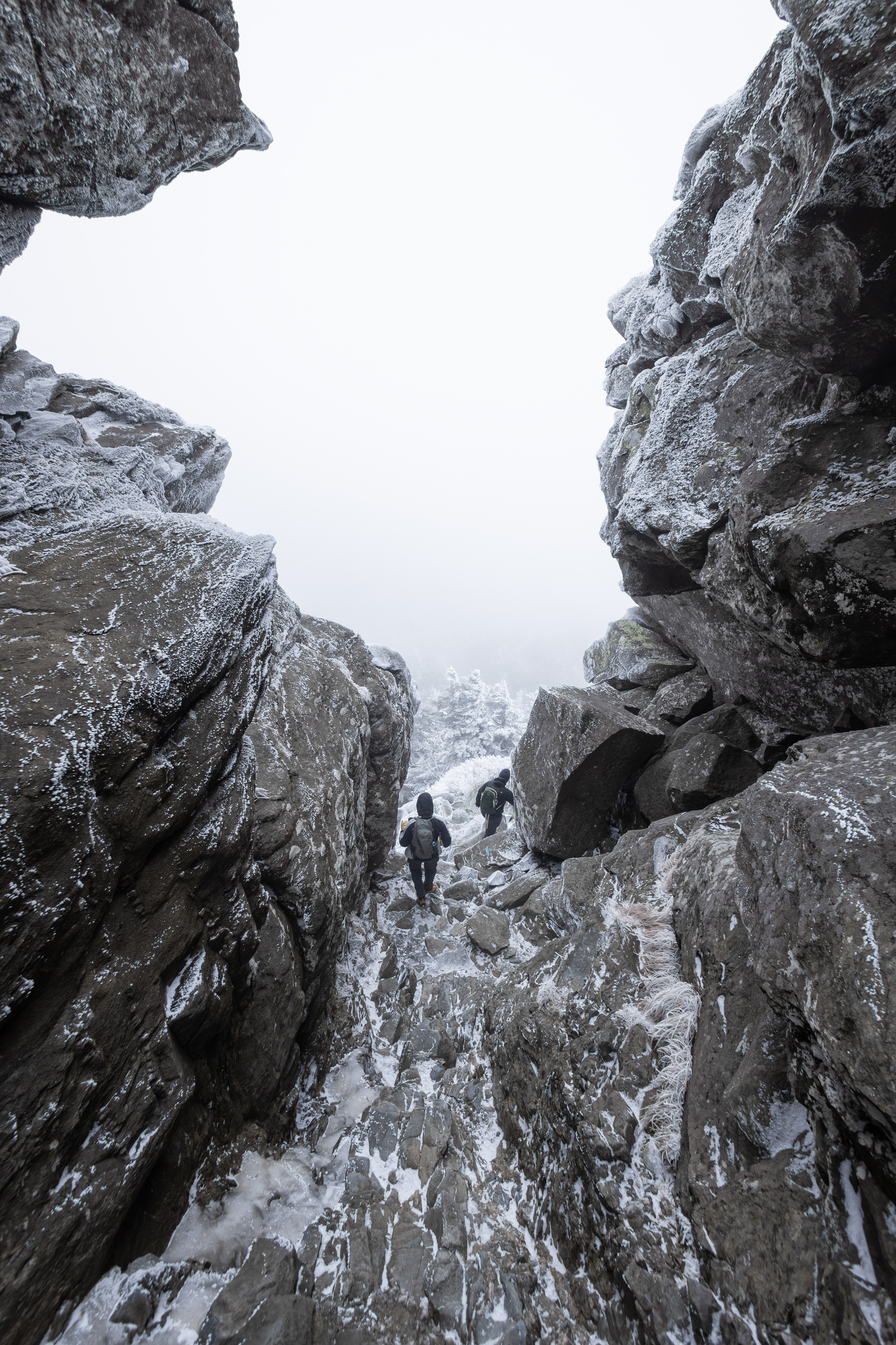 Hiking at Grandfather Mountain in the Brutal Cold, Avery Co.