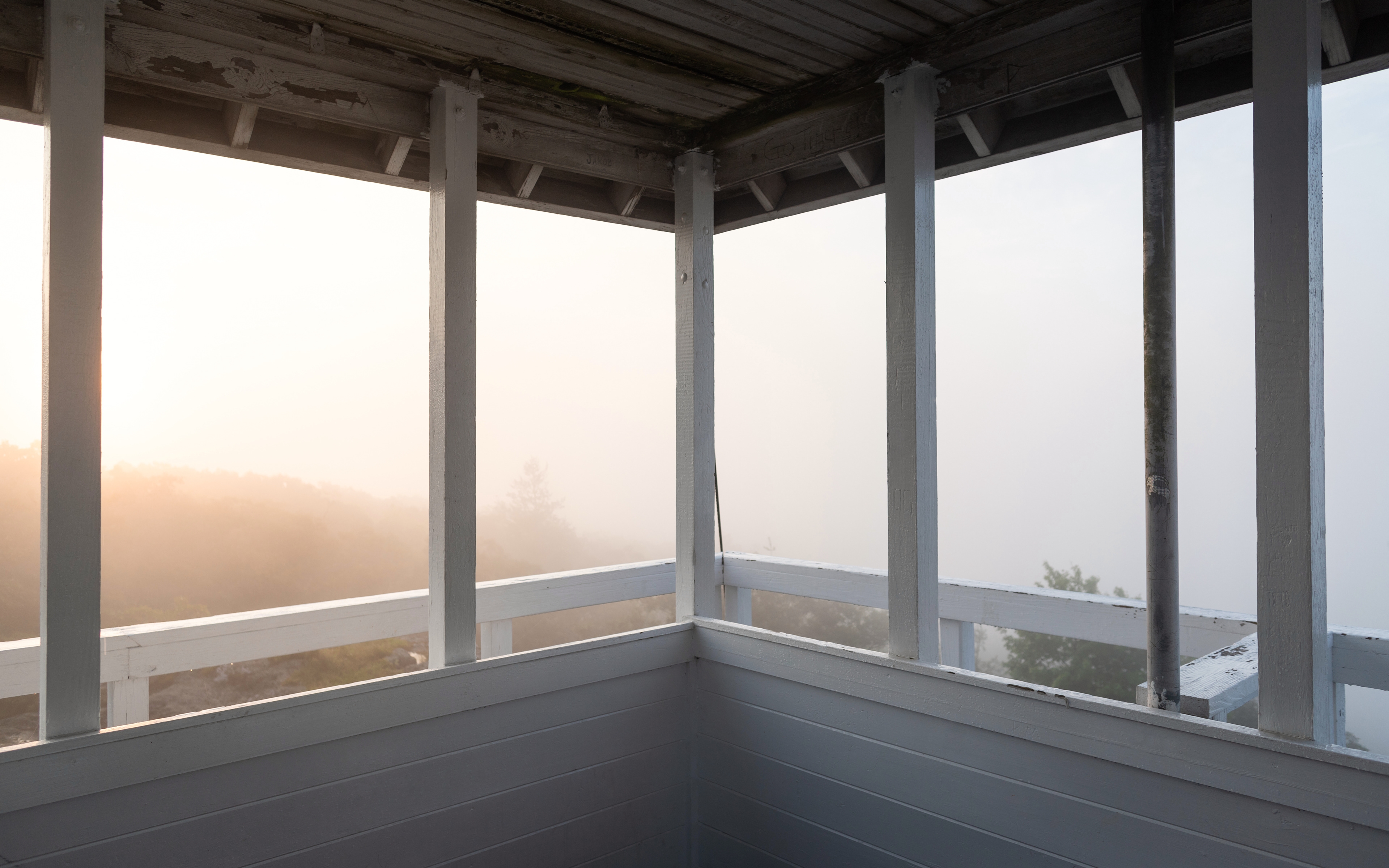 Foggy Sunrise at Yellow Mountain Fire Tower, Macon Co.