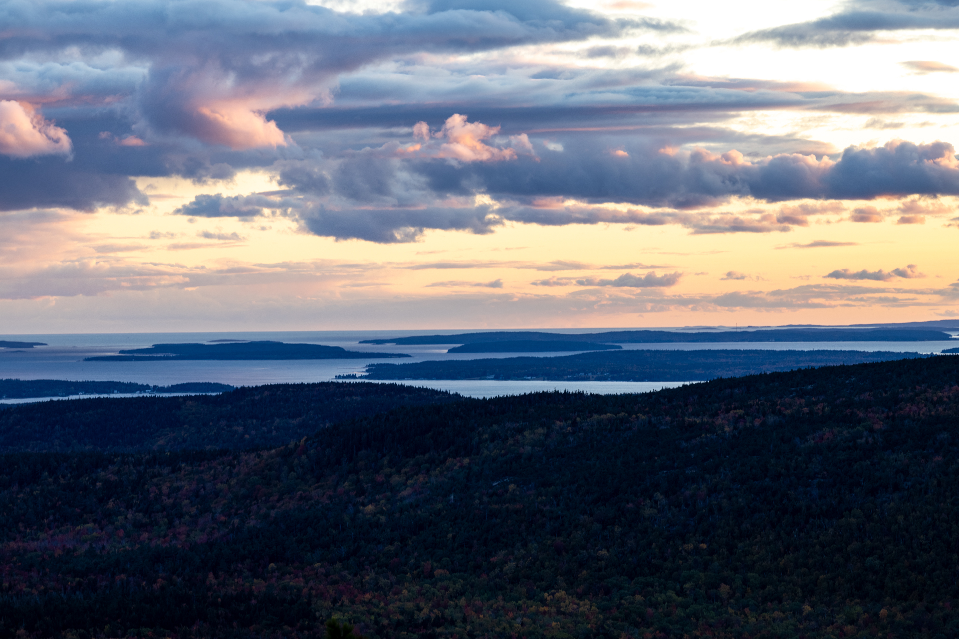 Sunset from Champlain Mountain in Acadia NP