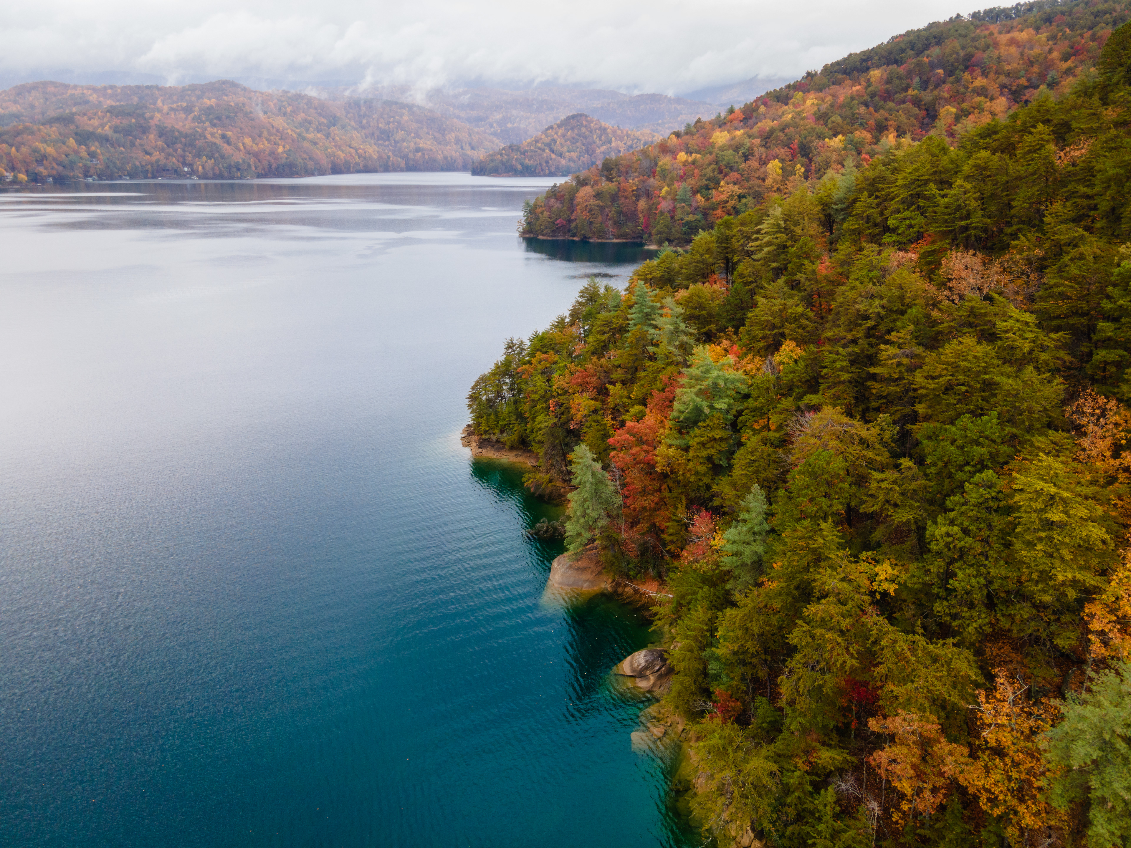 Fall Colors on Lake Jocassee, SC