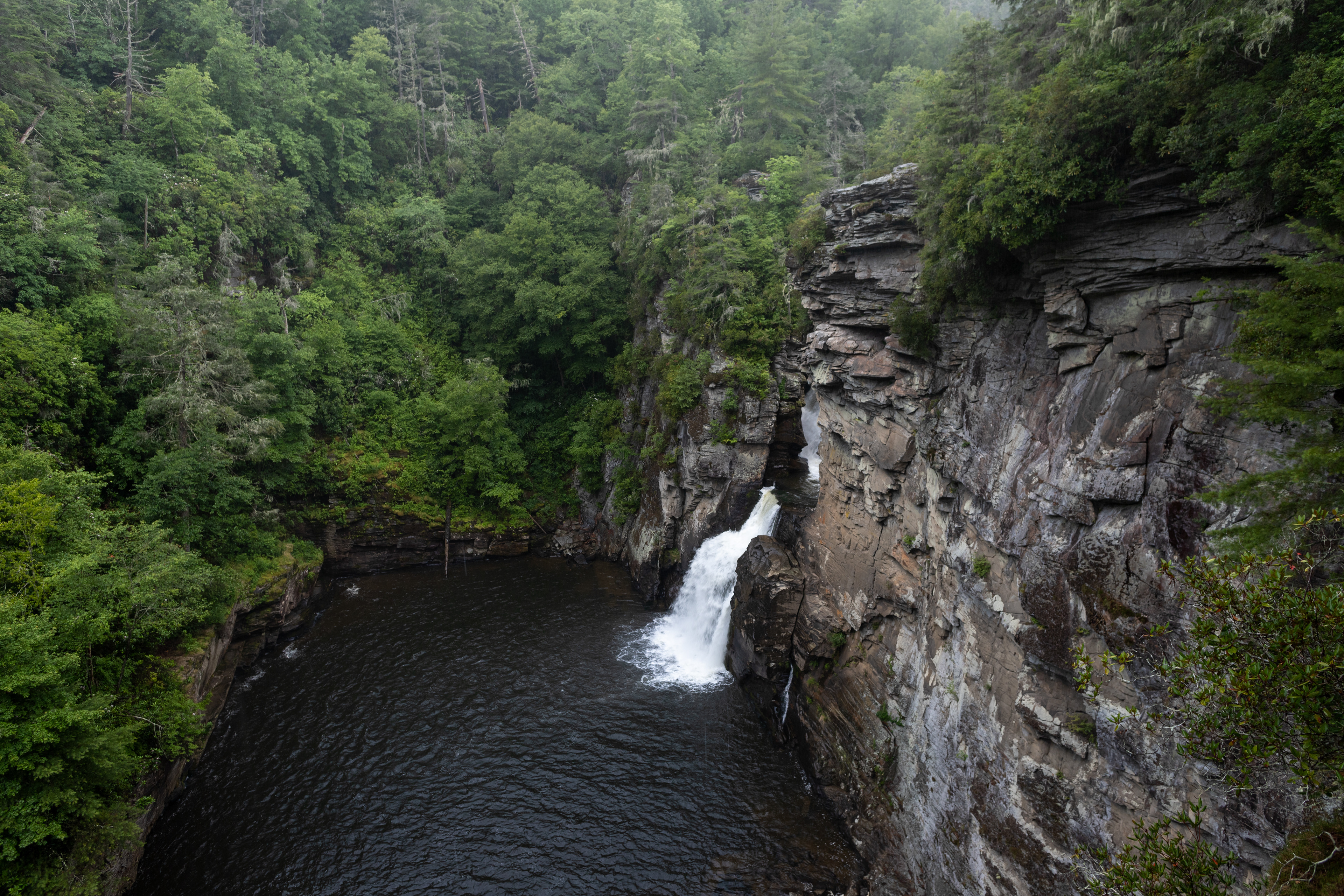 Rainy Day at Linville Falls, Burke Co.