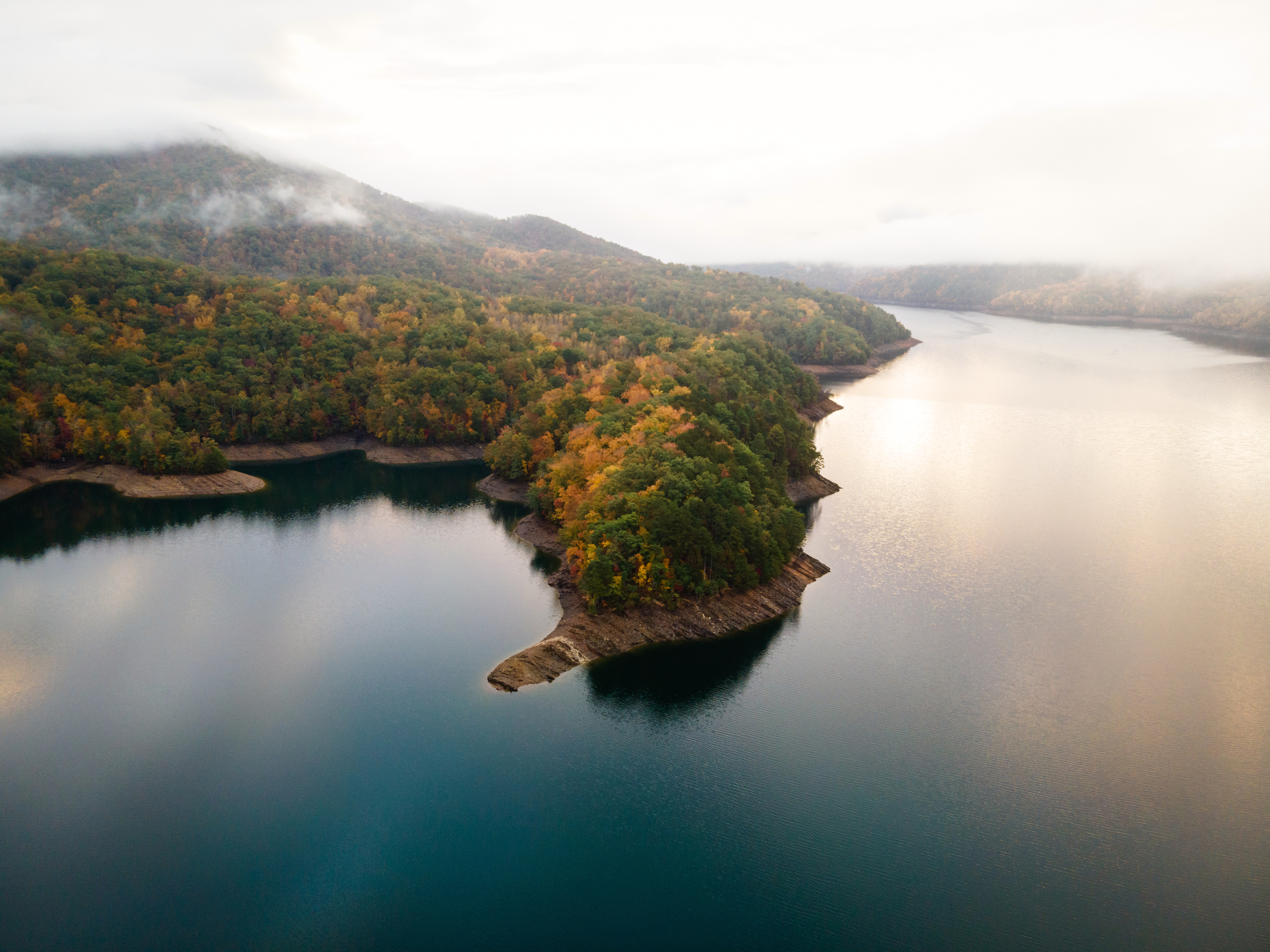 Fall Sunrise at Fontana Lake, Graham Co.
