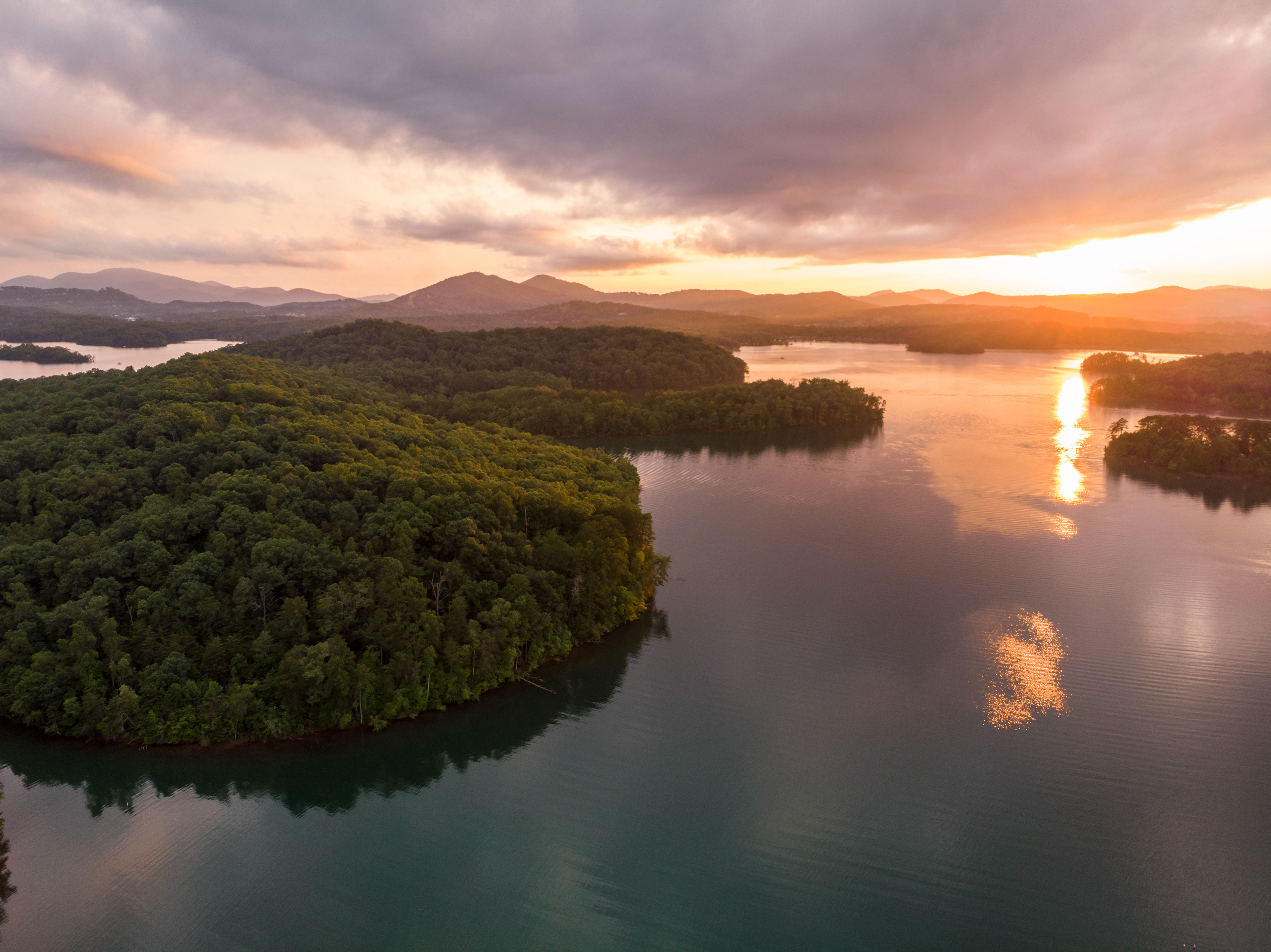 Sunset over Lake Chatuge, Clay Co.