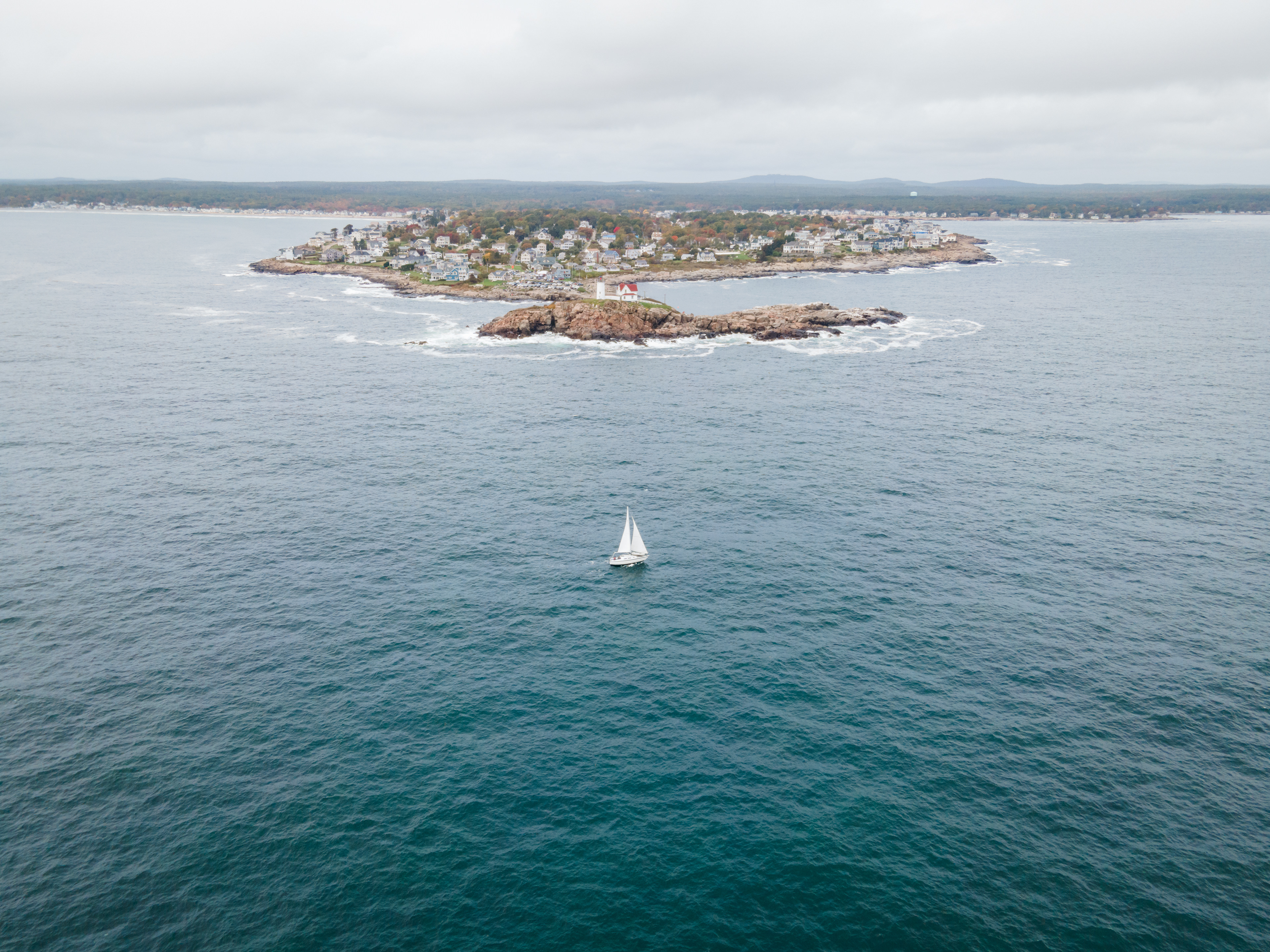 Sailing past Cape Neddick