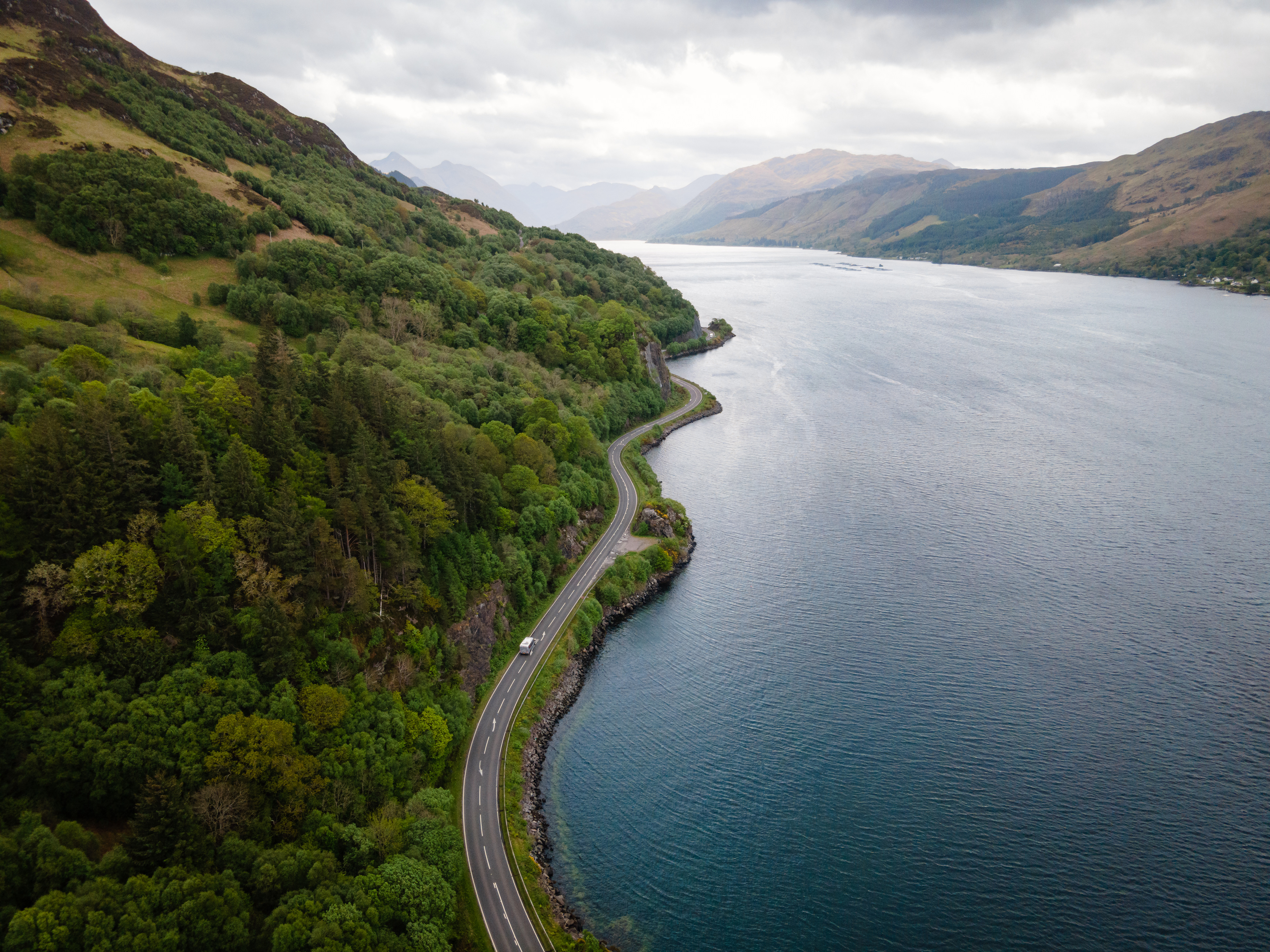 Winding Loch-side Highland Road