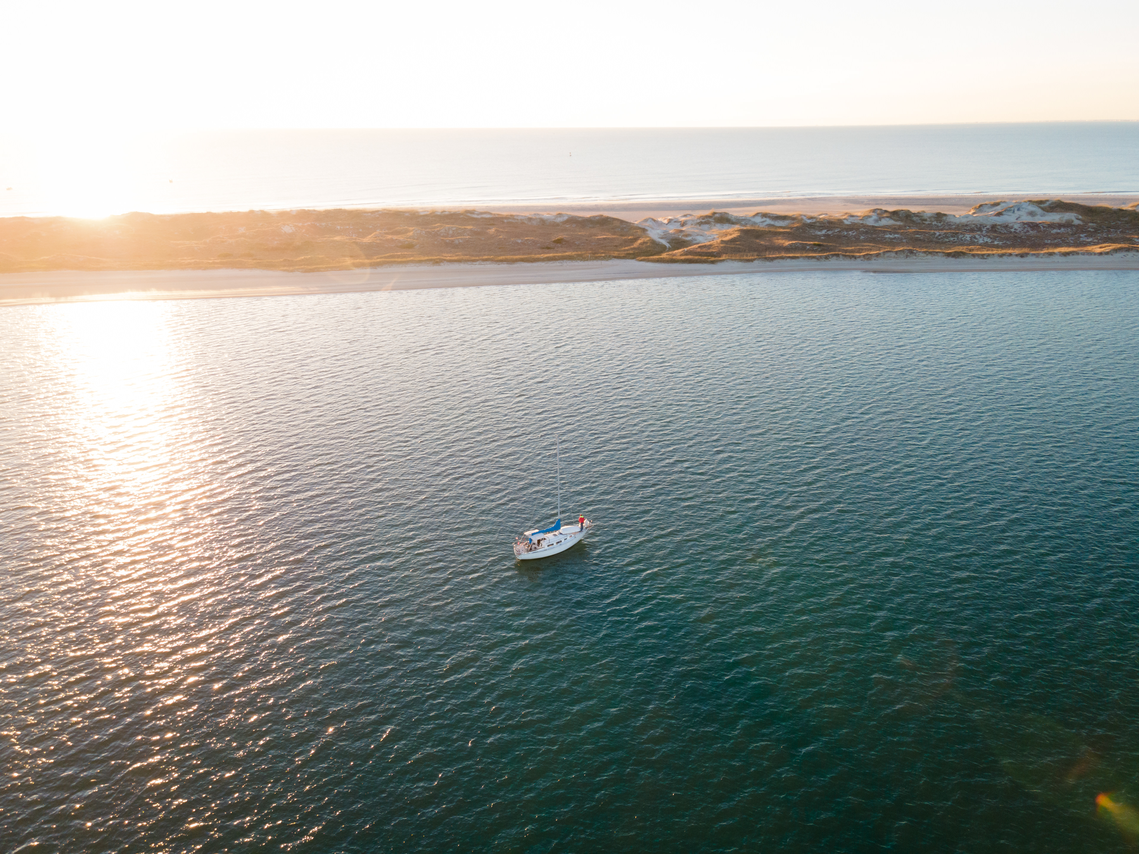 Sailboat Anchored at Cape Lookout