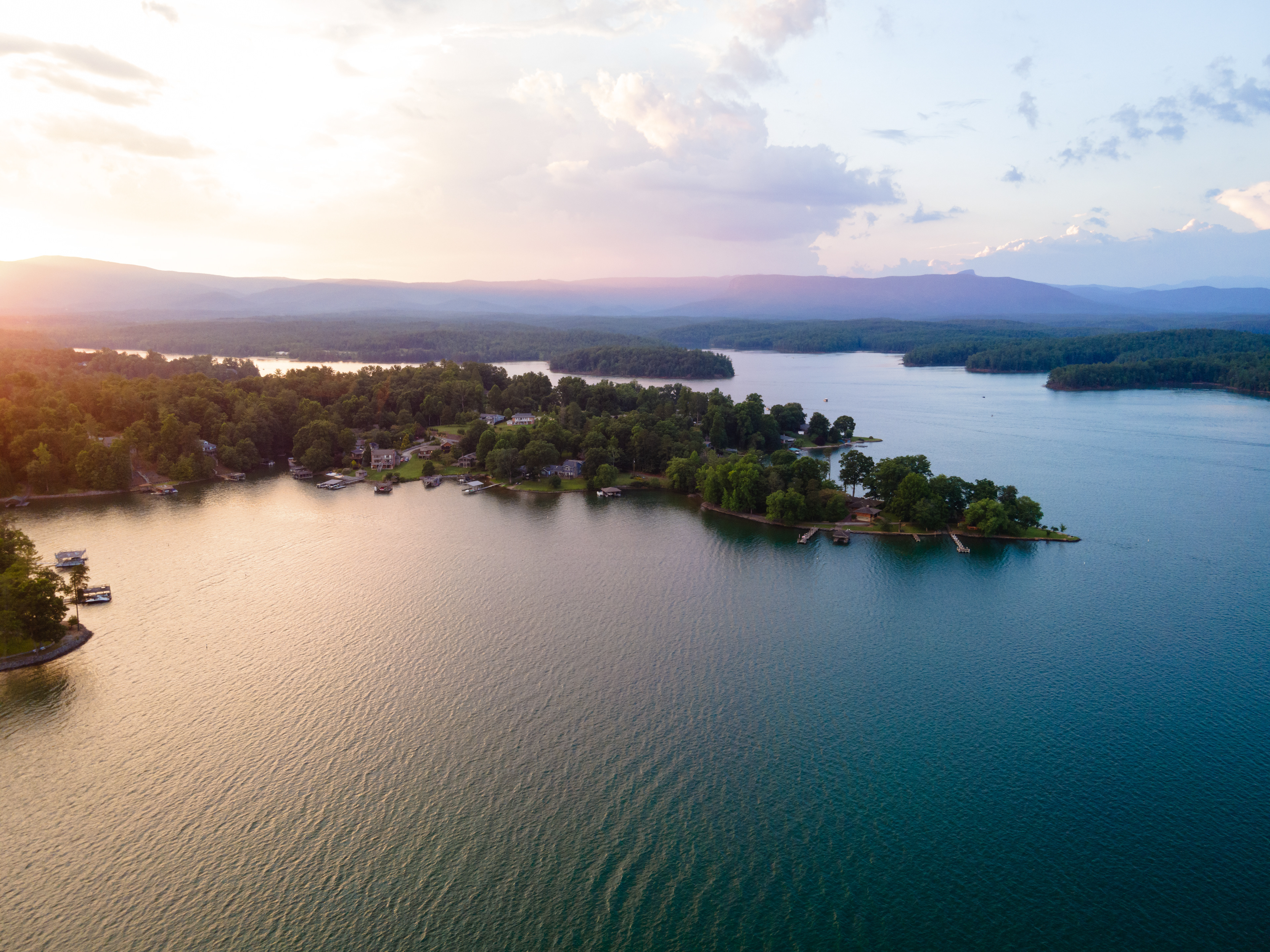 Sunset over Lake James, Burke Co.