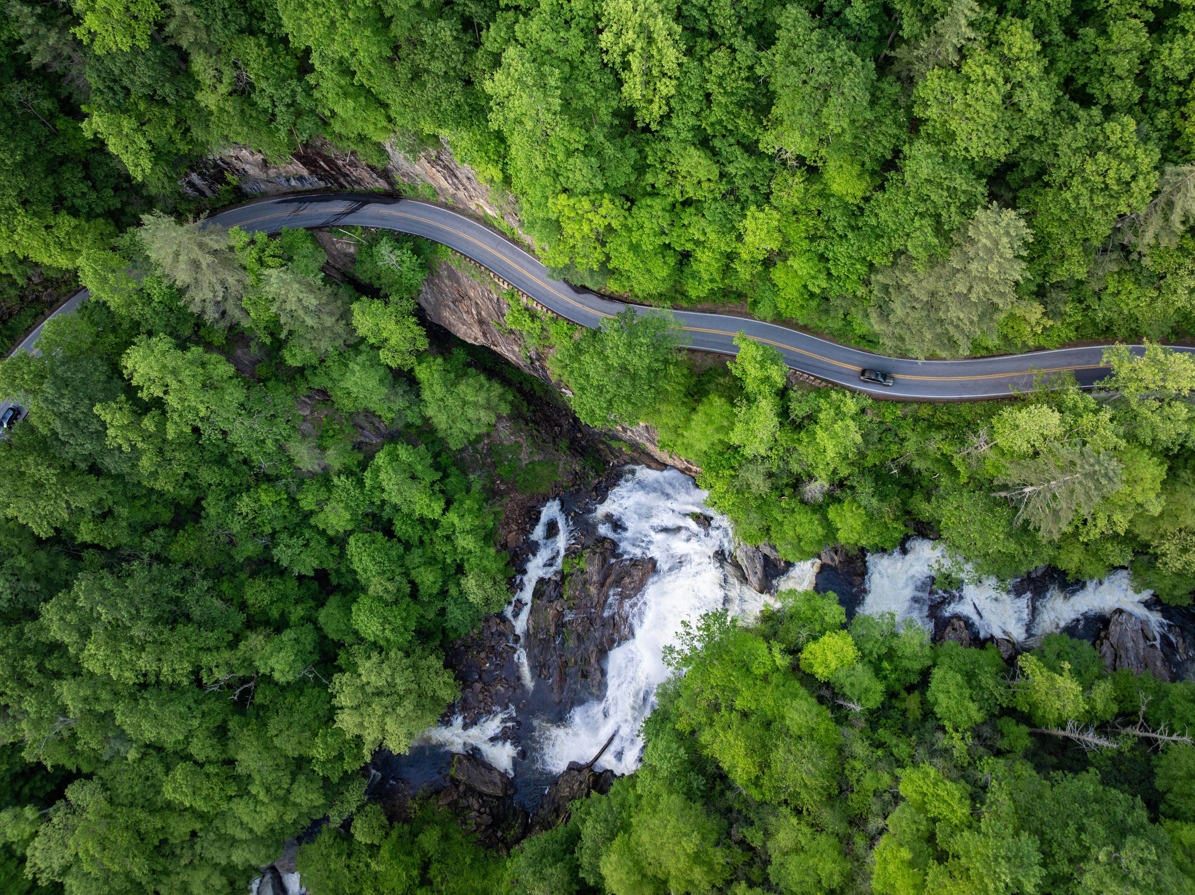 Winding Road in the Cullasaja Gorge, Macon Co.