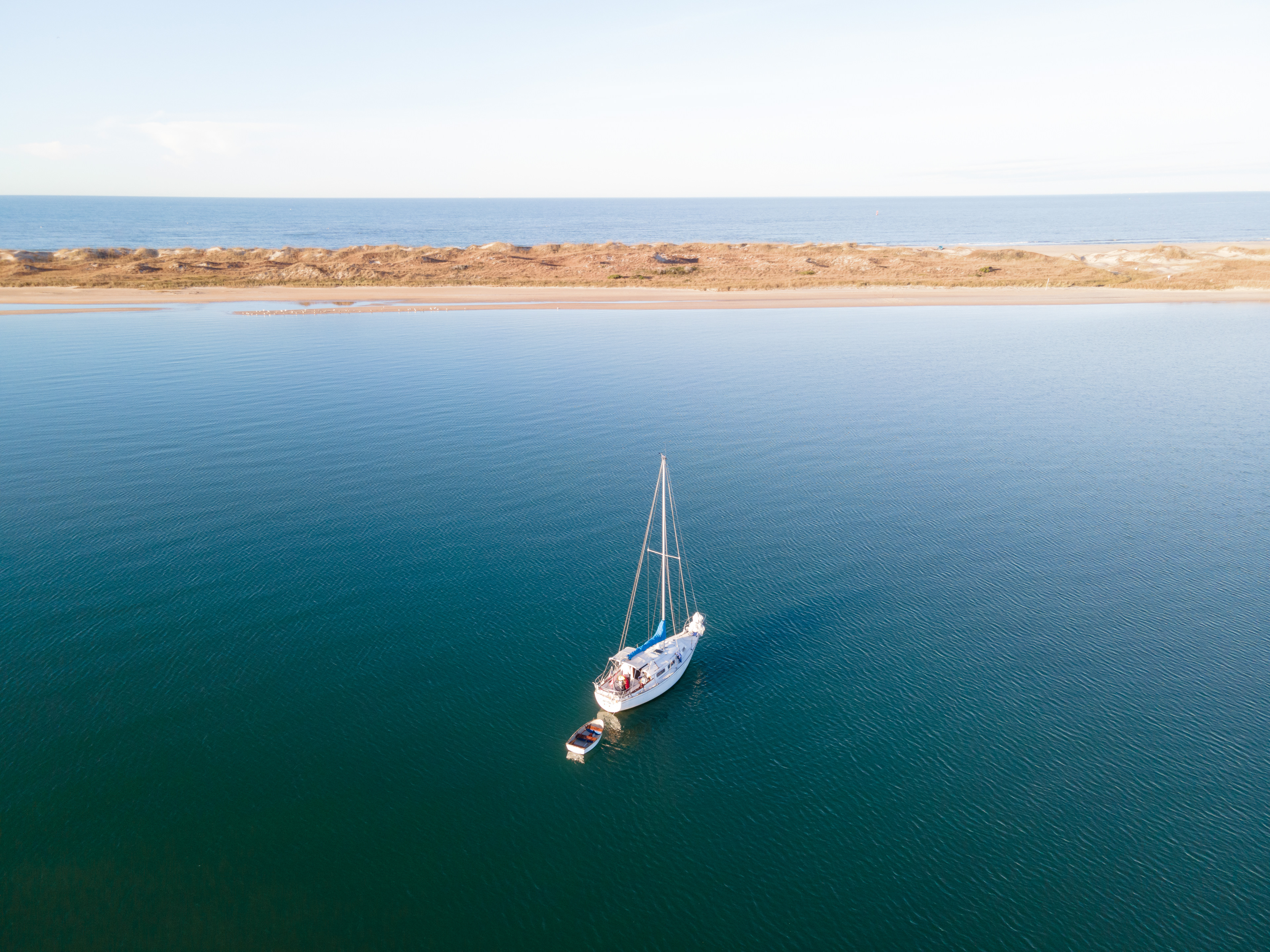 Sailboat Anchored at Cape Lookout