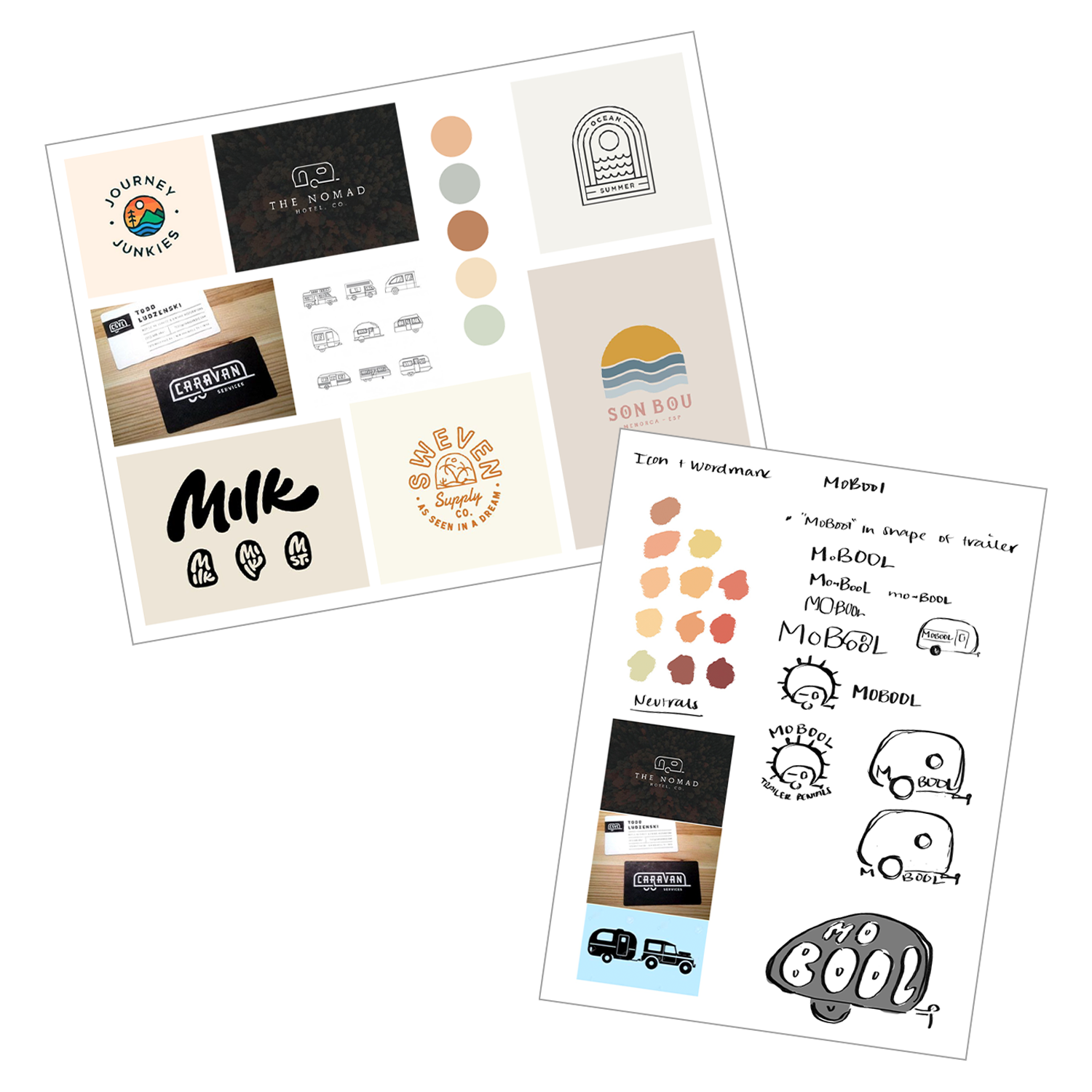 Moboole Initial mood board and sketches
