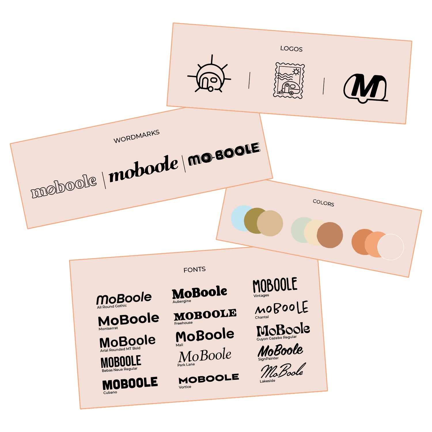 Moboole Wordmark, Colorway and Logo Concepts