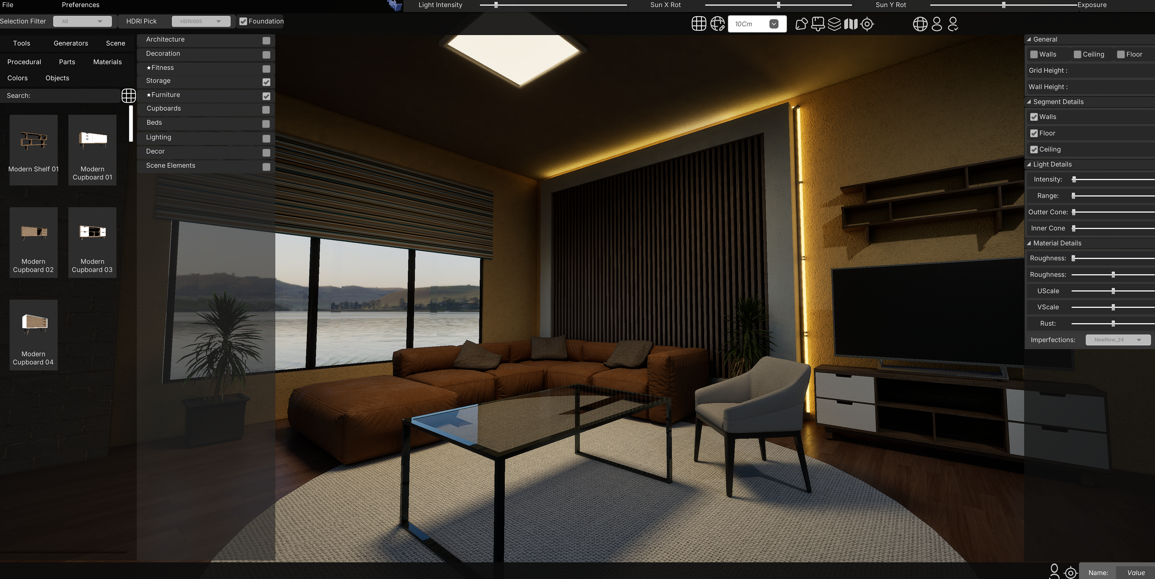 Dynamic Details on the right side and exposed asset browser with filters on the left. All the UI elements read from the same Data Asset.