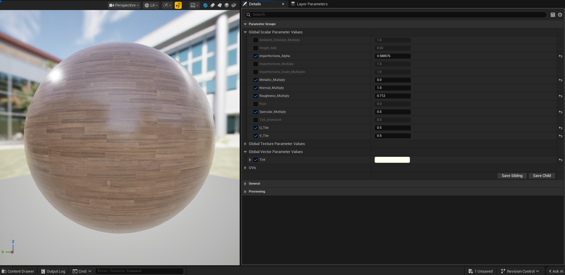 Editable Custom Material
