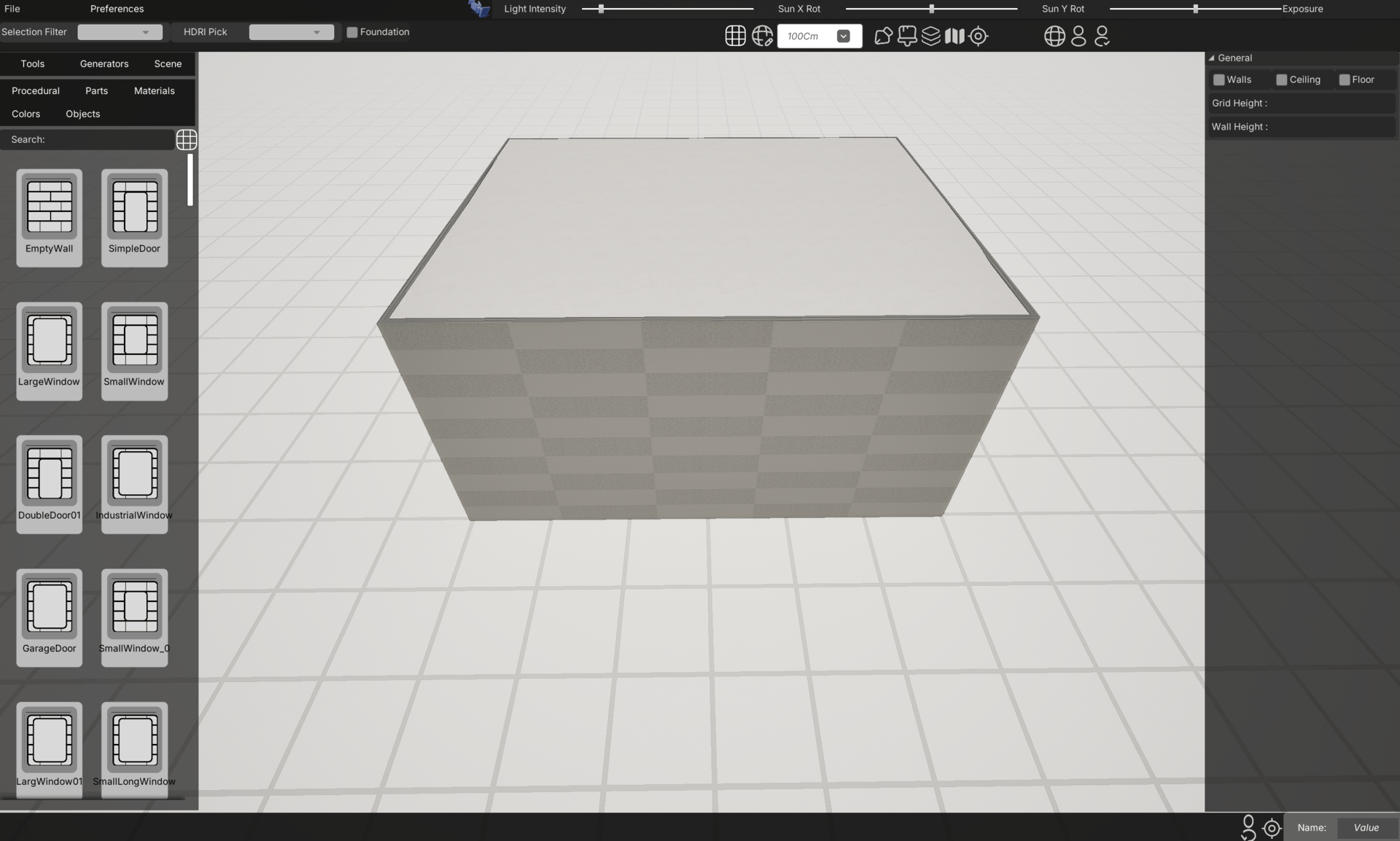 Control point driven wall creation / real time cuts in walls.