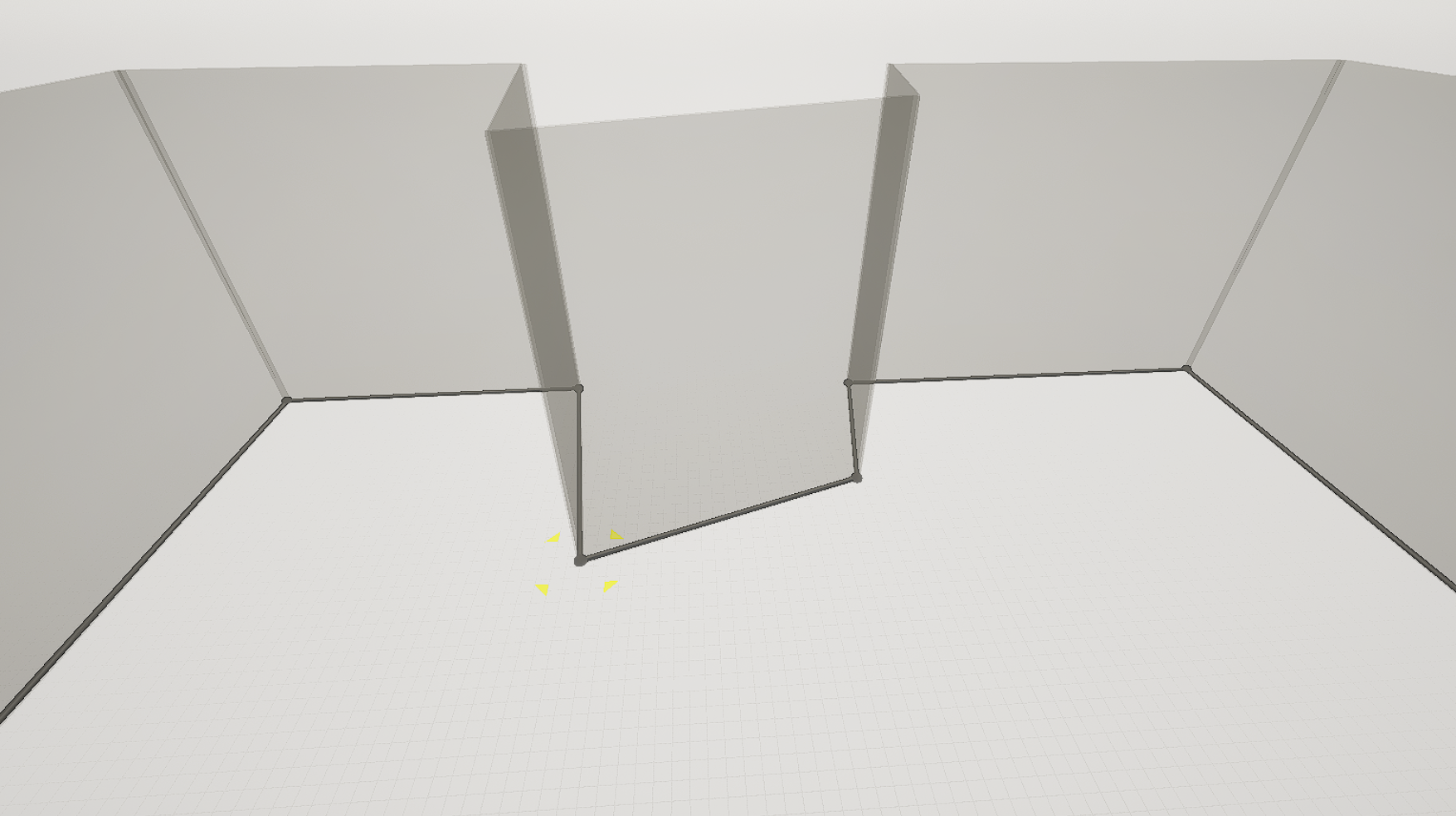 Spline based real time wall modification