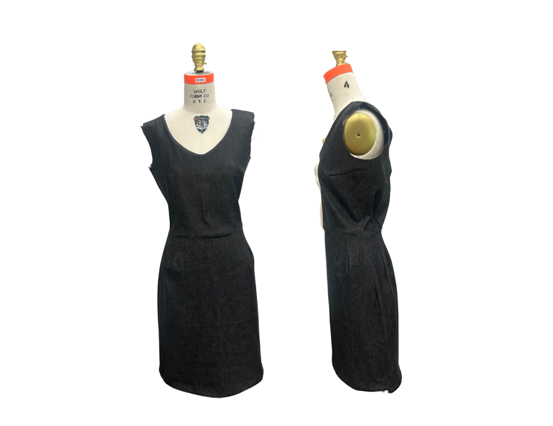 DRAPED DRESS WITH WAISTLINE