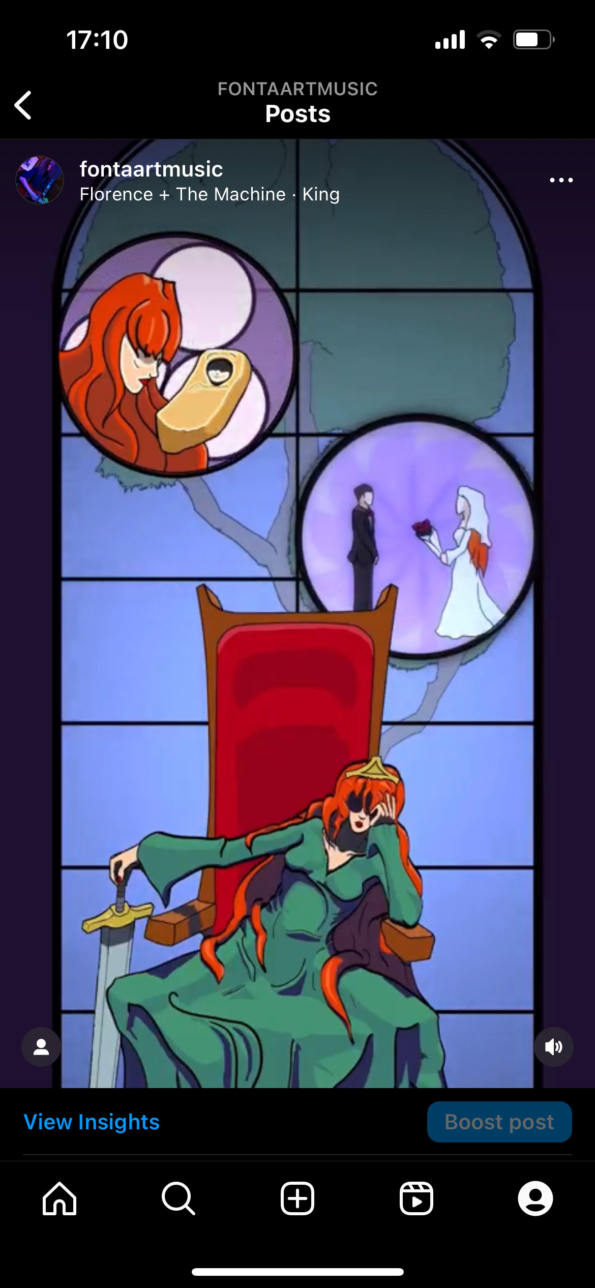 Screenshot of the above illustration on Instagram.