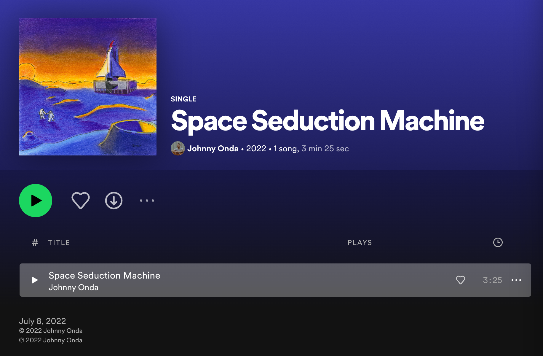 screenshot of the artwork used as an album cover on Spotify