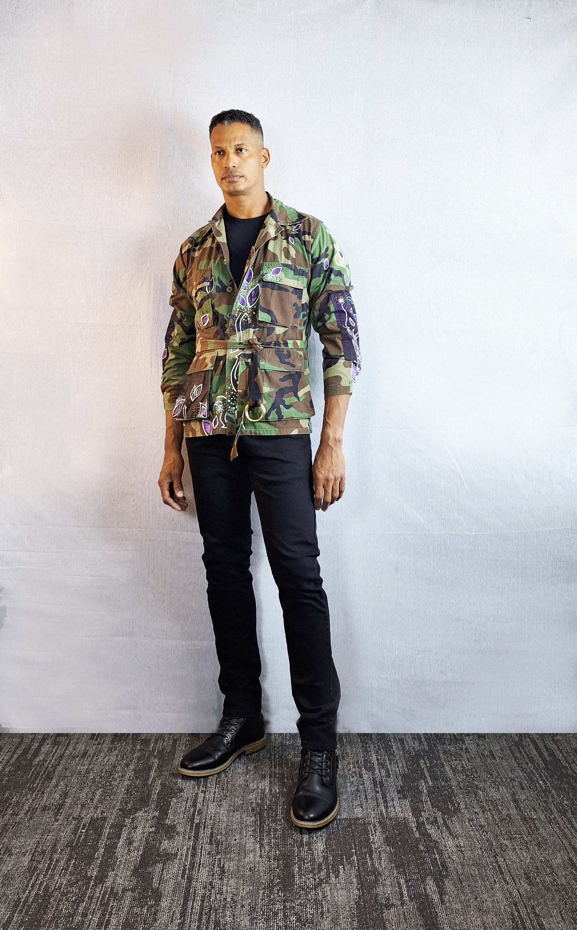 Unisex Camu Jacket / Purple Autumn