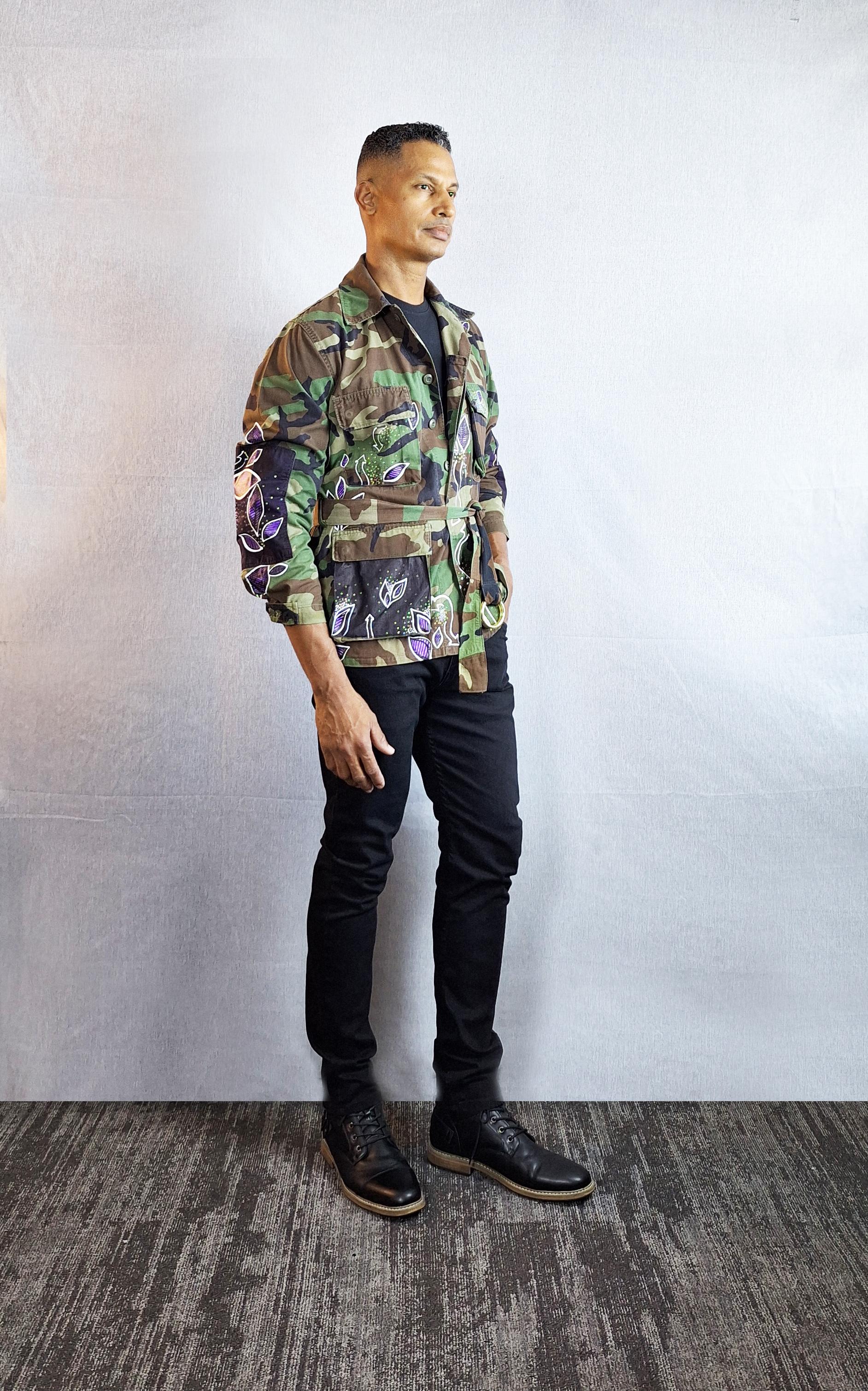 Unisex Camu Jacket / Purple Autumn