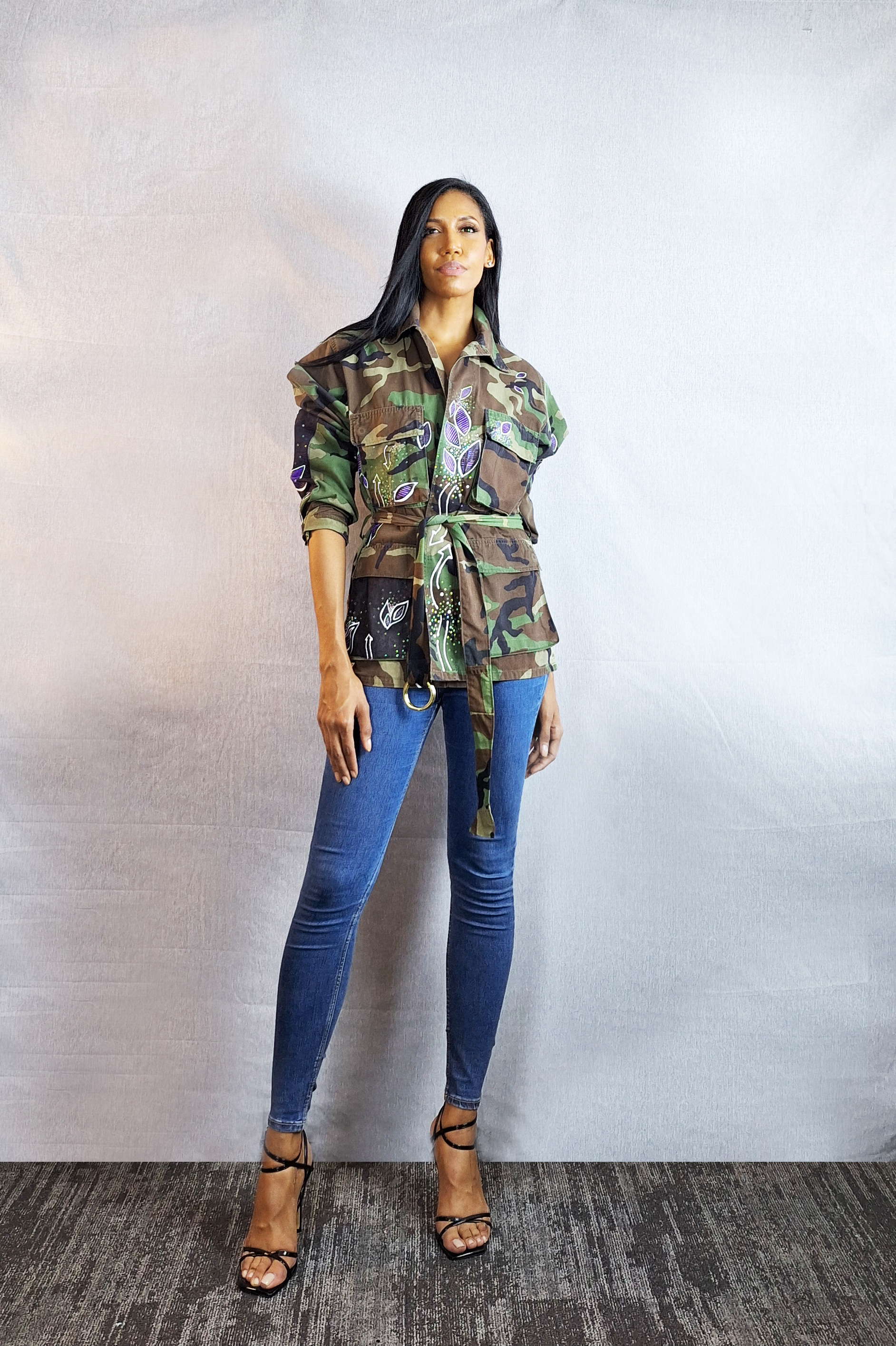 Unisex Camu Jacket / Purple Autumn