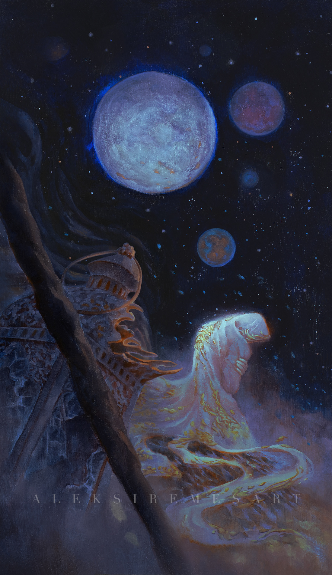 Hermit – Illustration for the Corrupted Tarot deck