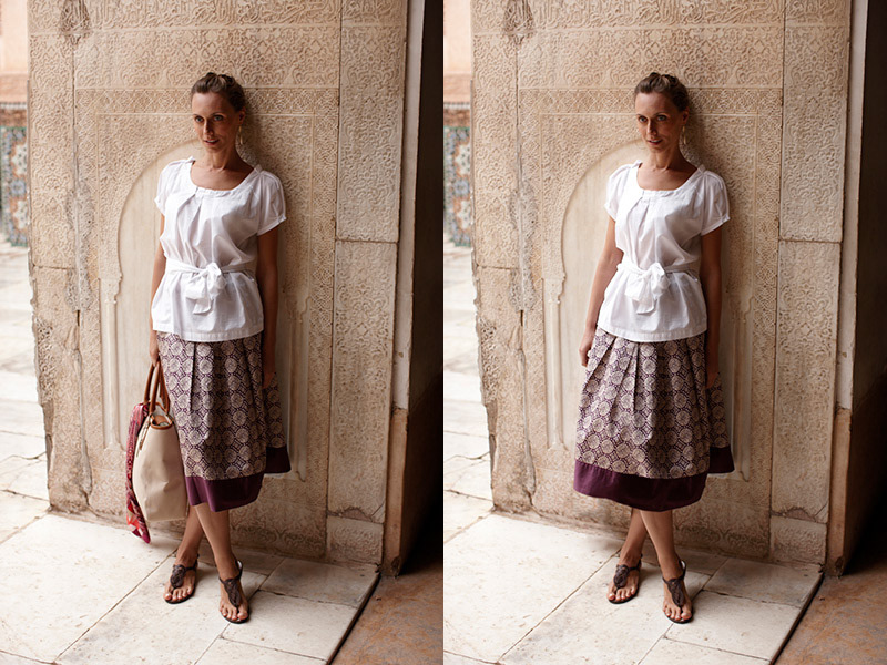 Talbots | Model's right side was composited from another image select (before & after).