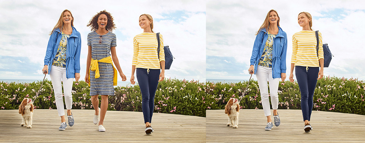 Talbots | Model removal (before & after).