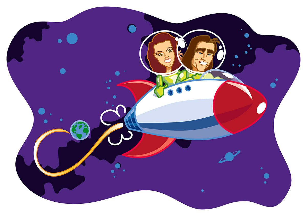 The Next Frontier | Vector illustration for a moving announcement.