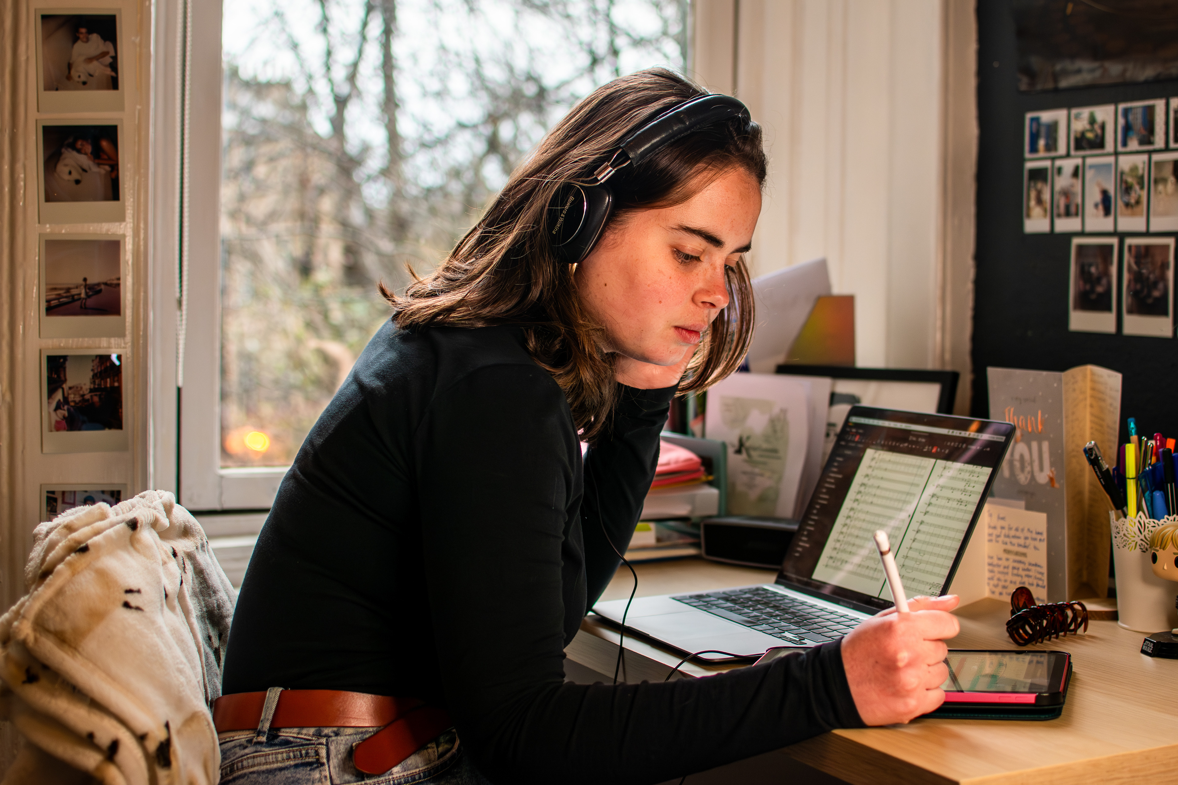 From my portrait series 'The Musician'. Shot in a pseudo-documentary style, this portrait series follows a dedicated musician as she explores her emotional relationship with music, capturing the various ways that music manifests in life. 