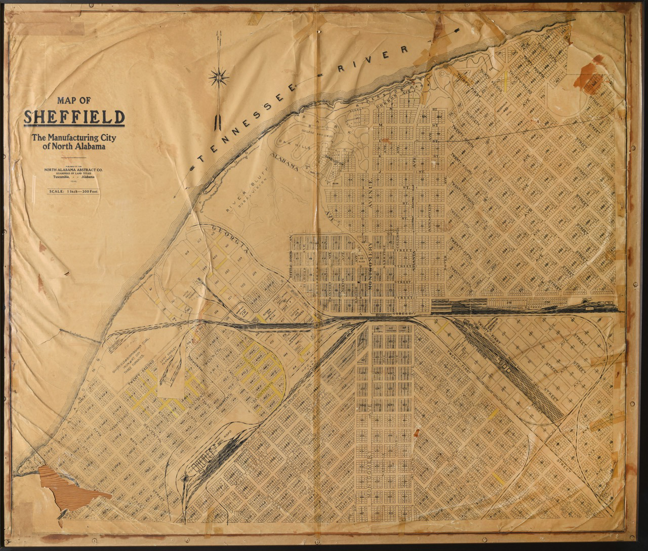 Map of Sheffield Alabama 1906