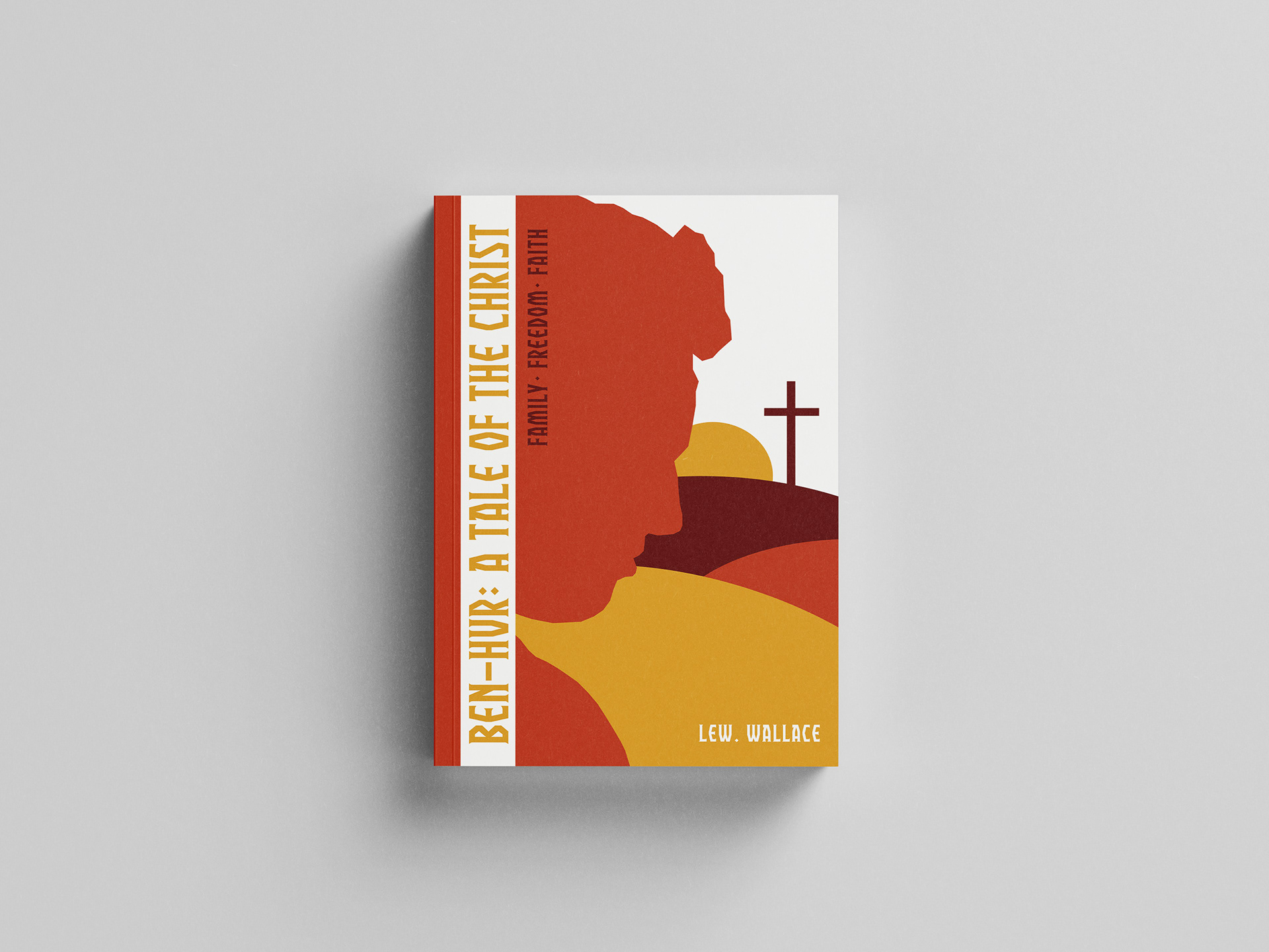 LEW. WALLACE'S "BEN-HUR: A TALE OF THE CHRIST" BOOK COVER MOCKUP