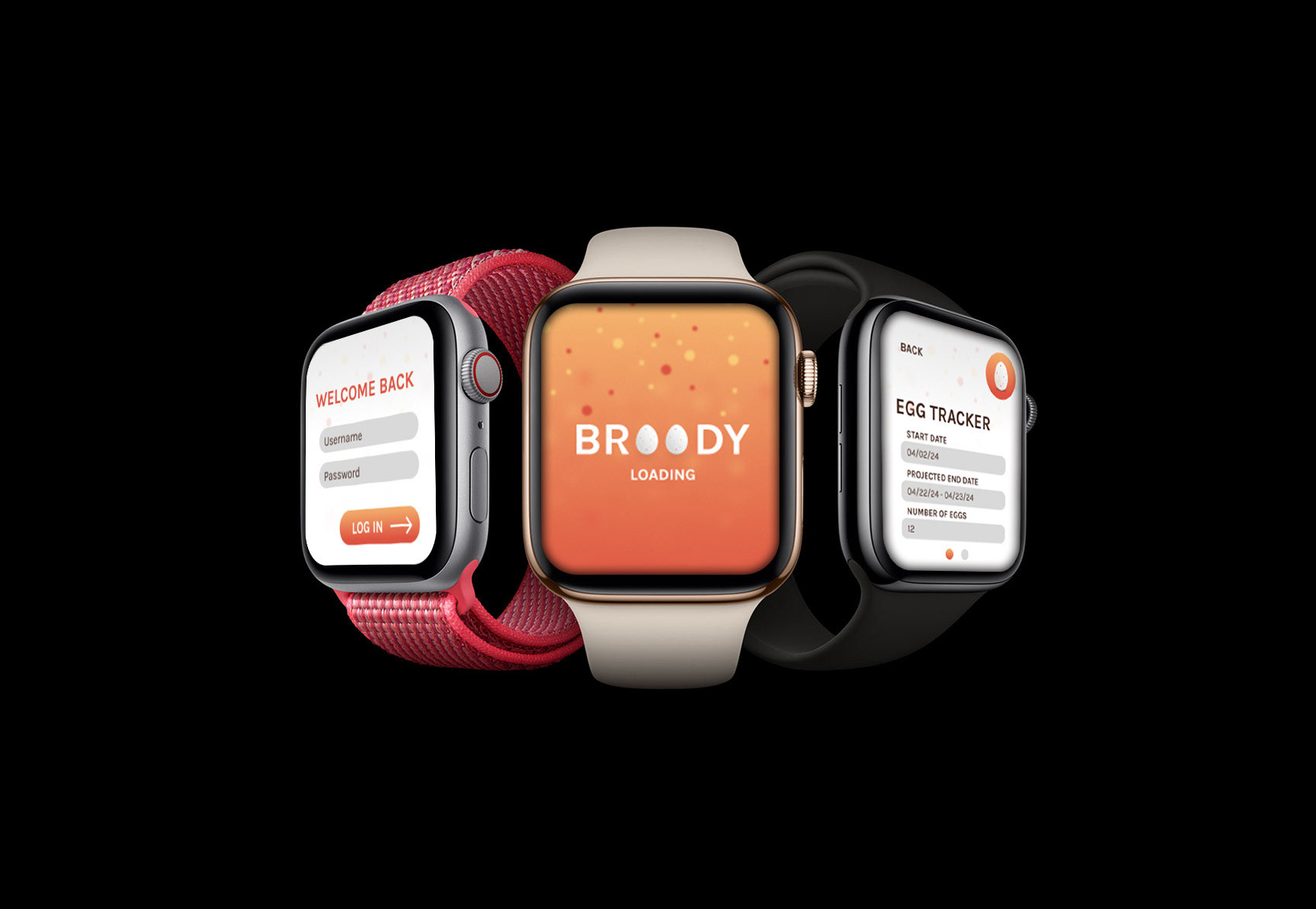 BROODY APP MOCKUP (SMARTWATCH EDITION)